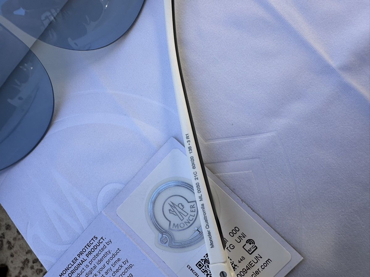 Moncler NEW Moncler Sunglasses Quattromila ML 0050 White Size ONE SIZE - 18 Thumbnail