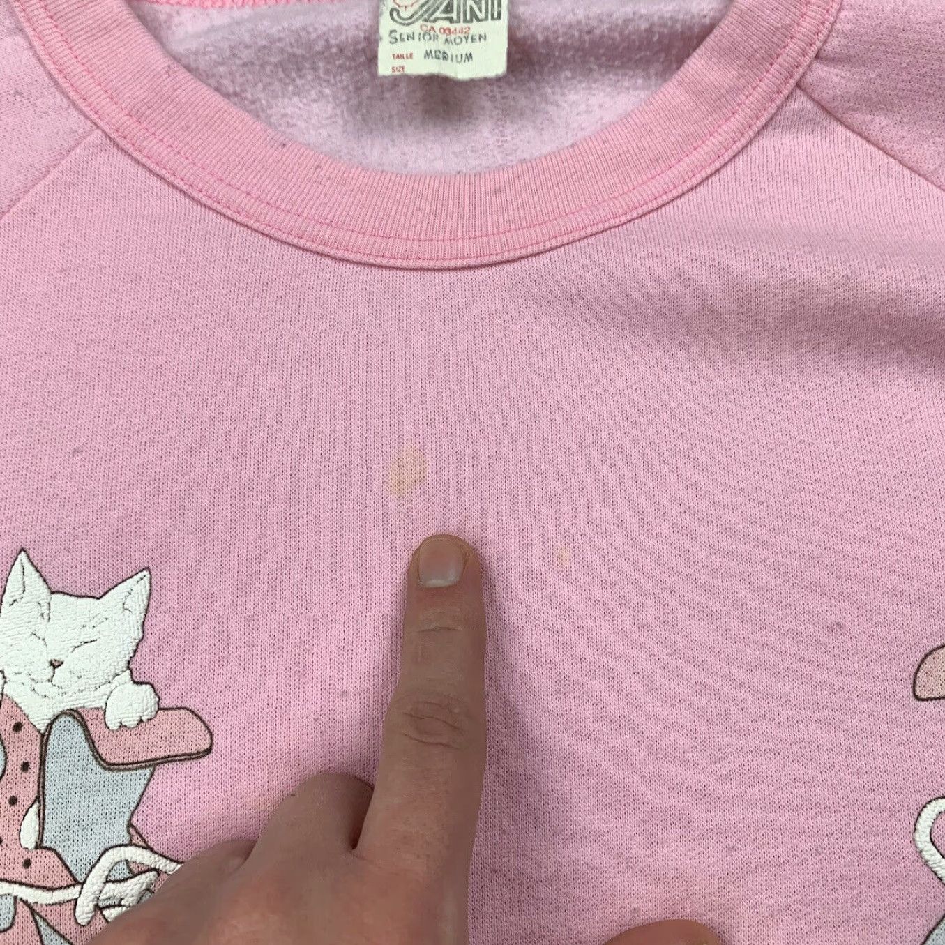 Other Sweatshirt Mens Vintage Pink Cats Cute Animals 70s 80s 90s Size US M / EU 48-50 / 2 - 4 Thumbnail