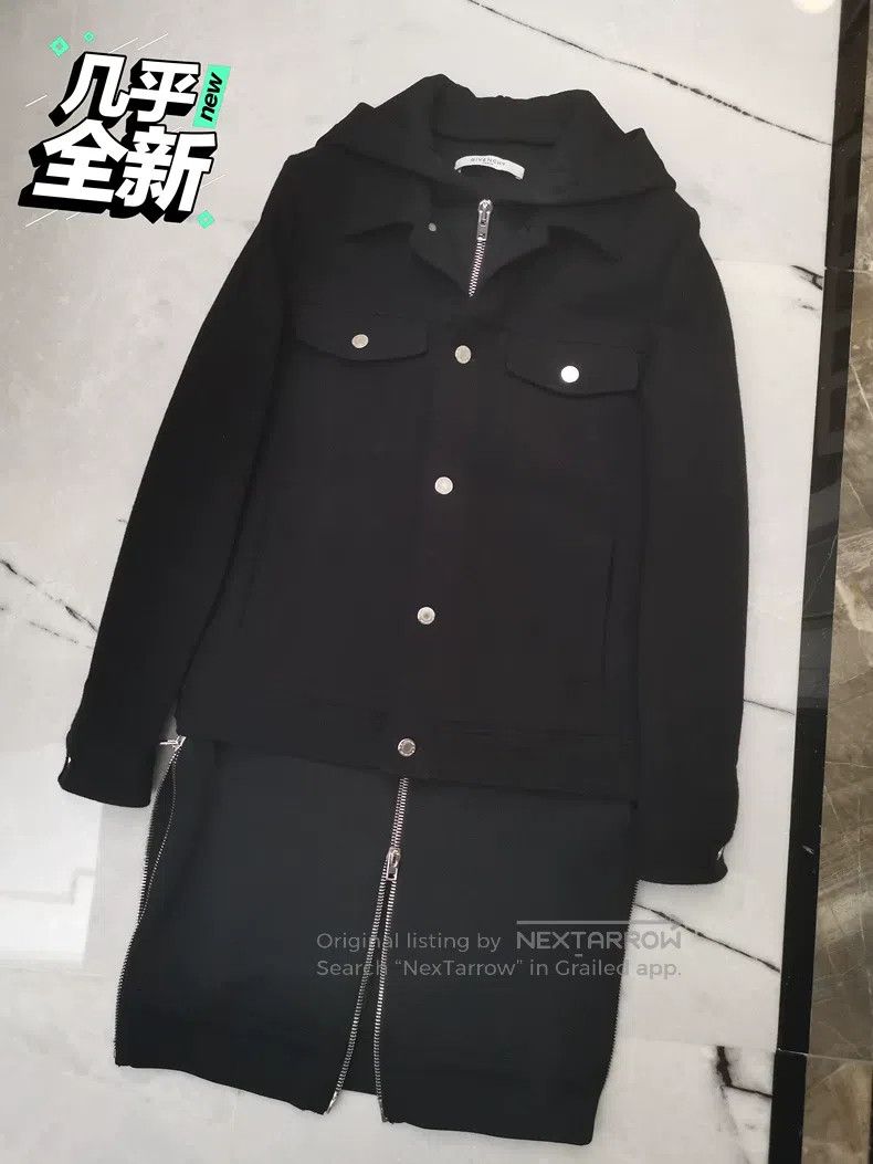 Givenchy Givenchy Fake two-piece wool hooded long coat Size US XS / EU 42 / 0 - 1 Thumbnail