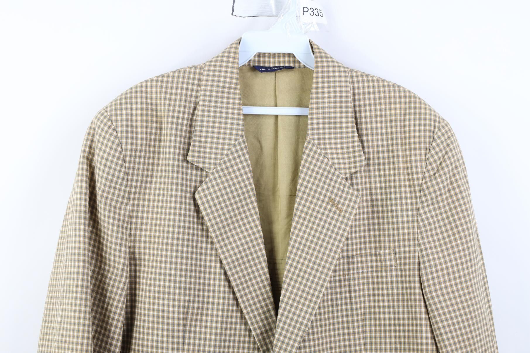 Gap Vintage 90s Gap Button Suit Coat Blazer Jacket Plaid Cotton Size US S / EU 44-46 / 1 - 2 Thumbnail