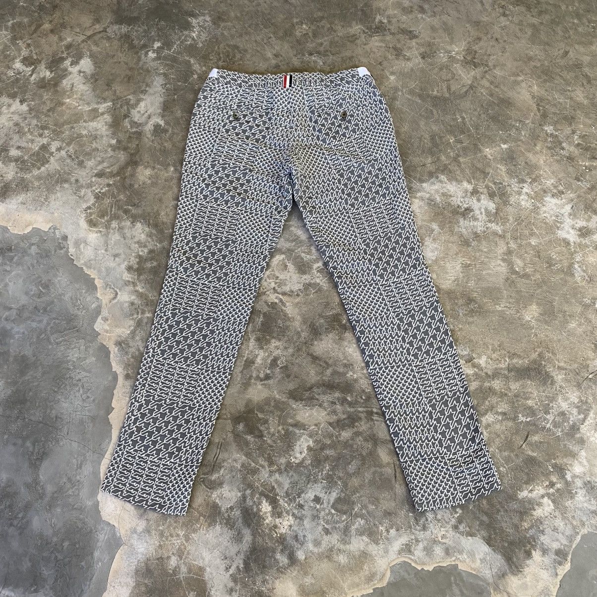Thom Browne Thom Browne Luxur Grey Embroidery Full Pants Size US 35 - 6 Thumbnail