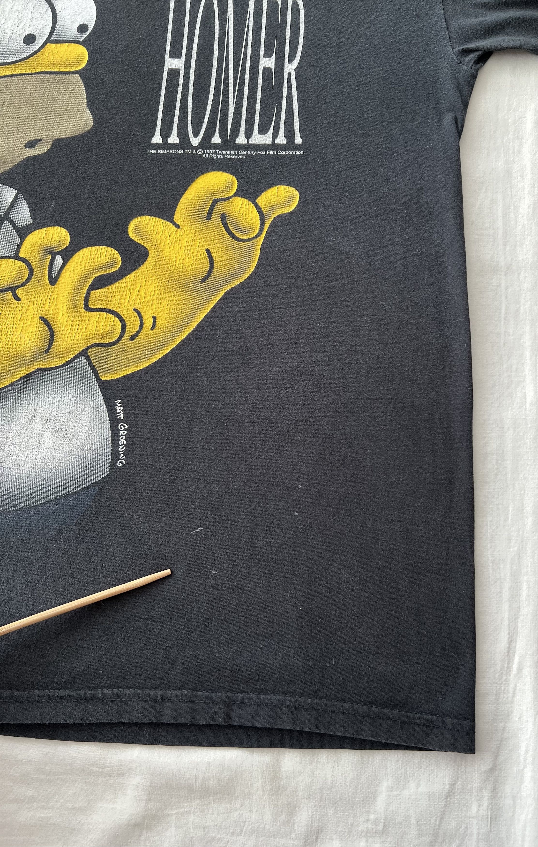 The Simpsons Vintage 1997 The Simpsons Homer Matt Groening Black T-shirt Size US L / EU 52-54 / 3 - 10 Thumbnail