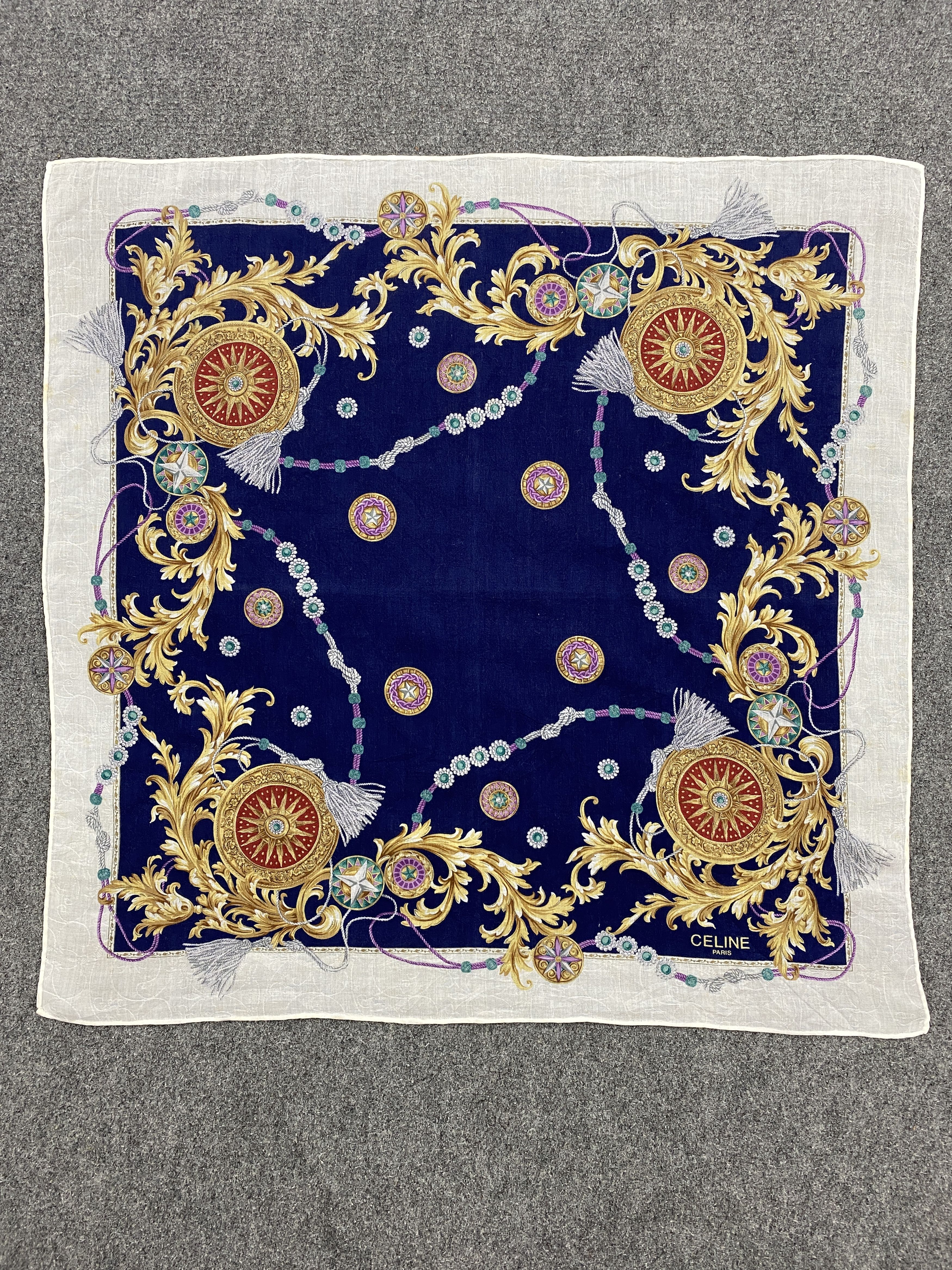 Celine VIntage Celine Handkerchief / Neckerchief / Bandana HKC0819 Size ONE SIZE - 4 Thumbnail