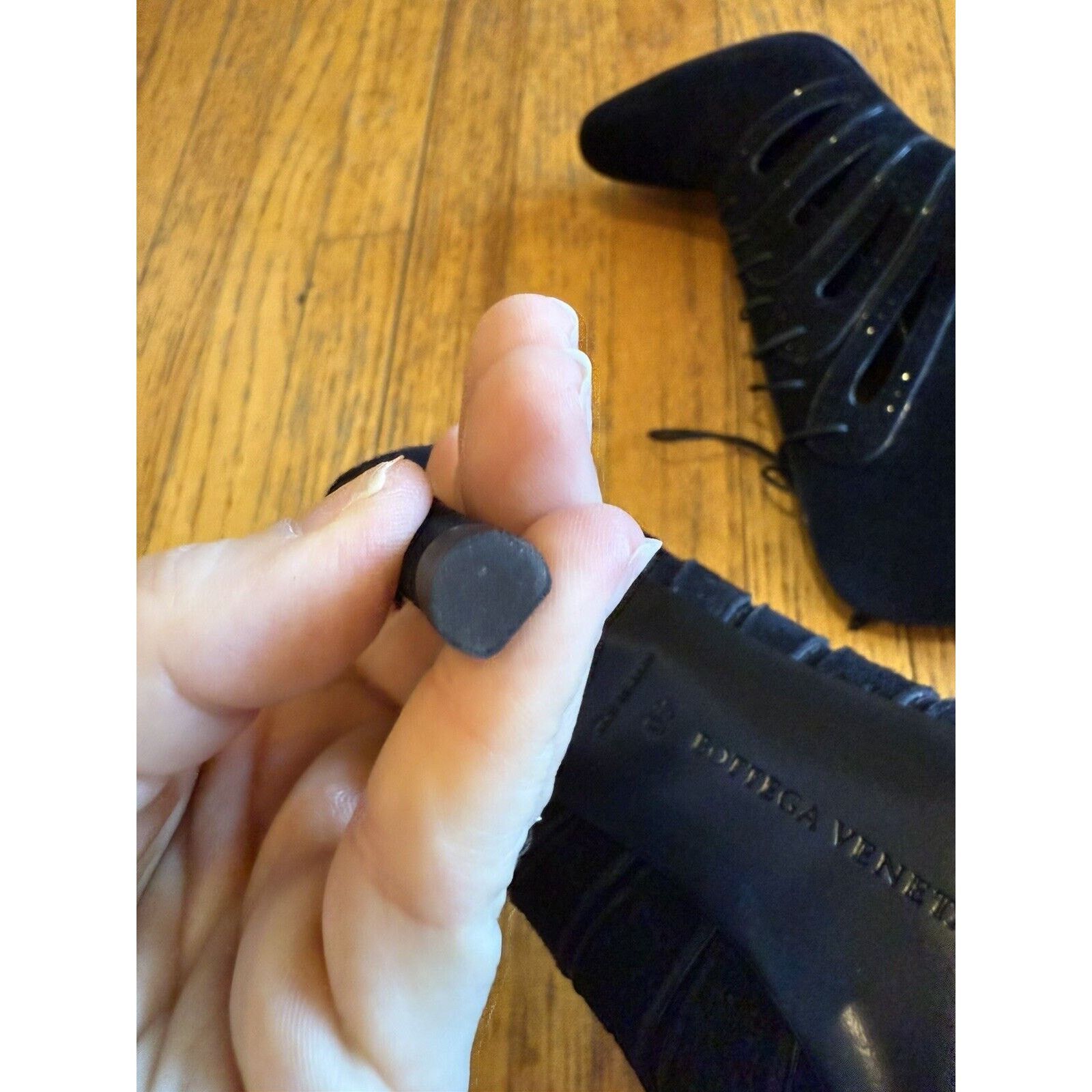 Bottega Veneta BOTTEGA VENETA Short Suede Ankle Boots 40 Black Stiletto EUC Size US 10 / IT 40 - 10 Thumbnail