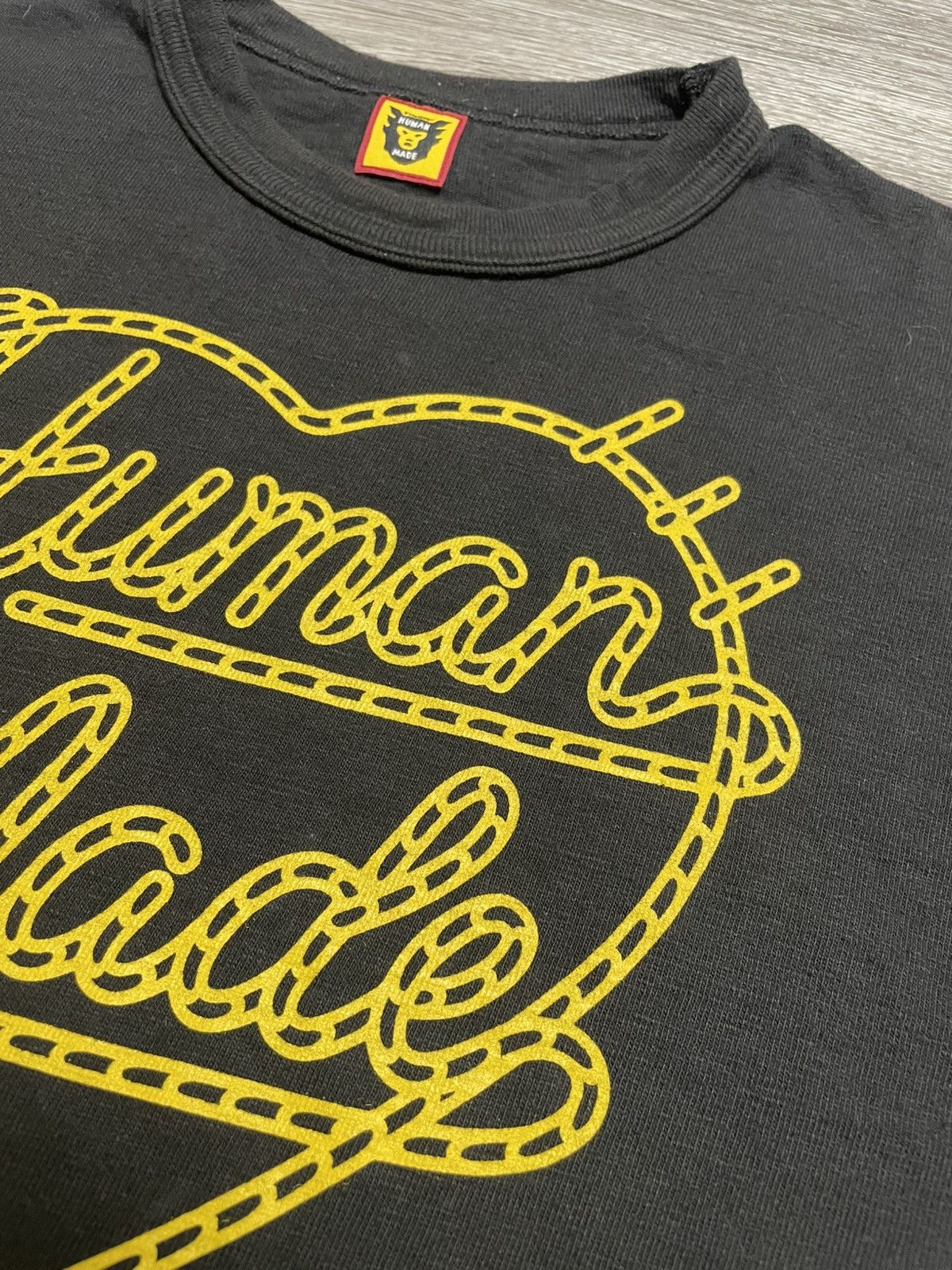 Human Made Human Made Heart Logo T-Shirt Black/Yellow Made In Japan Size US M / EU 48-50 / 2 - 7 Thumbnail