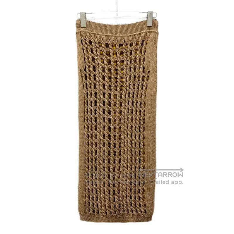 Fendi Fendi Brown Knitted Midi Skirt for Women . Size 30" / US 8 / IT 44 - 1 Thumbnail