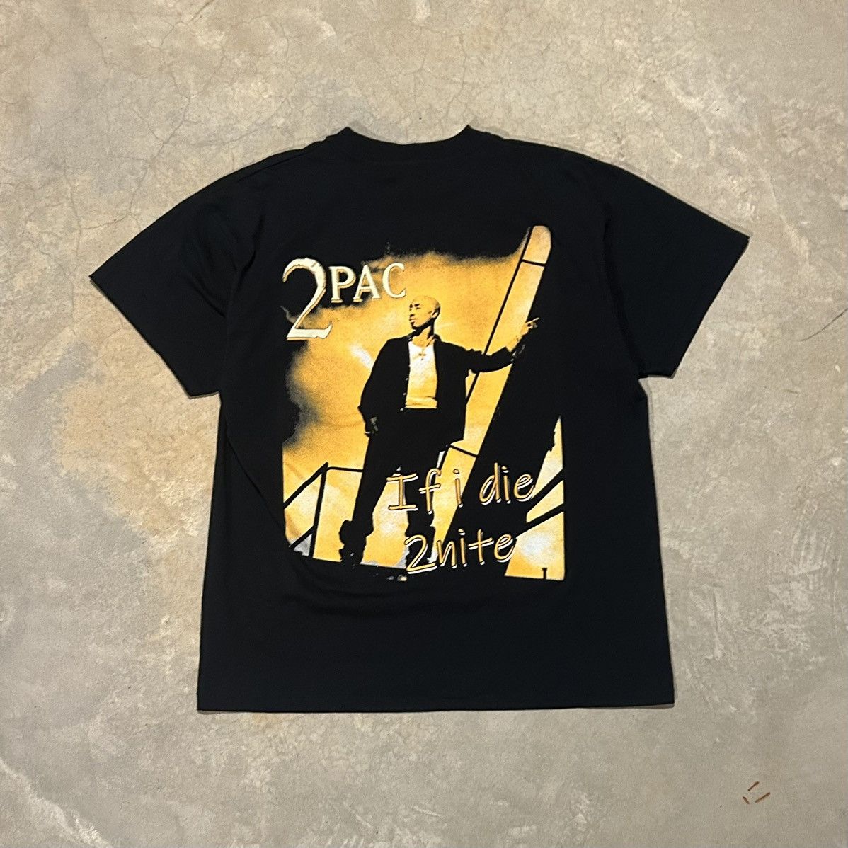 Rap Tees × Vintage Crazy Vintage 90s Tupac If I Die 2Nite Rap Tee Hip Hop Size US XL / EU 56 / 4 - 6 Thumbnail