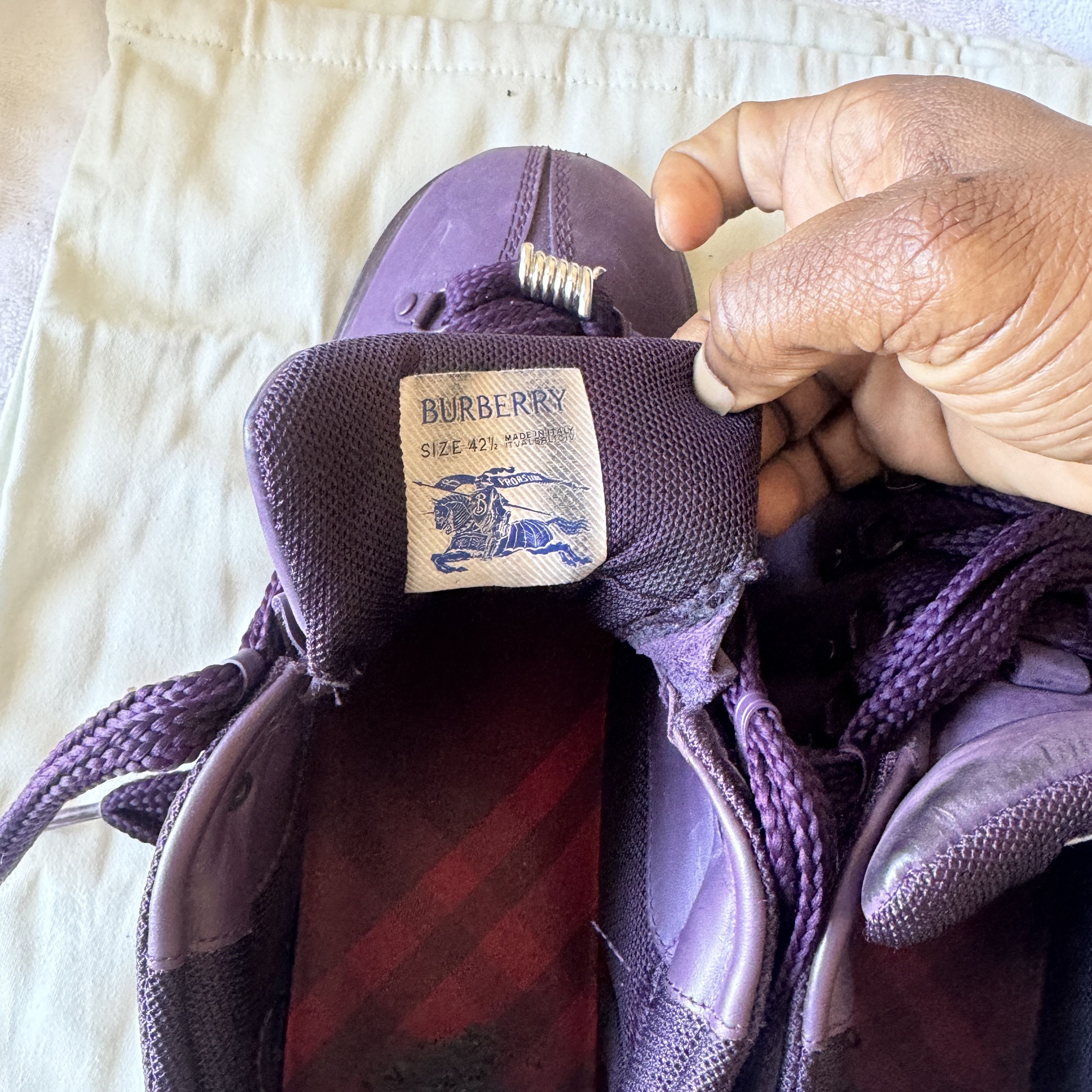 Burberry Burberry Nubuck Trek hiking Boots Purple Size US 8.5 / EU 41-42 - 6 Thumbnail