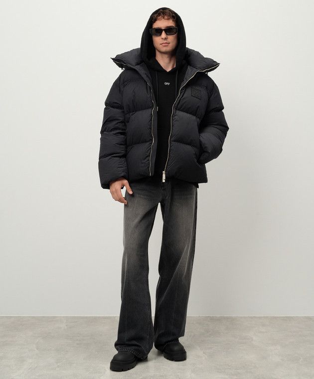 Off-White o1s22i1n1124 Down Puffer Jacket in Black Size US M / EU 48-50 / 2 - 2 Thumbnail