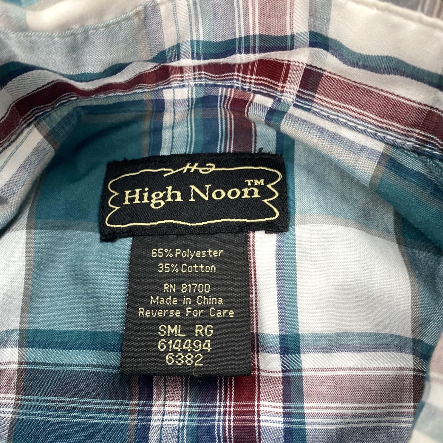 Vintage VINTAGE High Noon Shirt Mens Small Green Plaid Western Pearl Snap Short Sleeve Cowboy Size US S / EU 44-46 / 1 - 5 Thumbnail