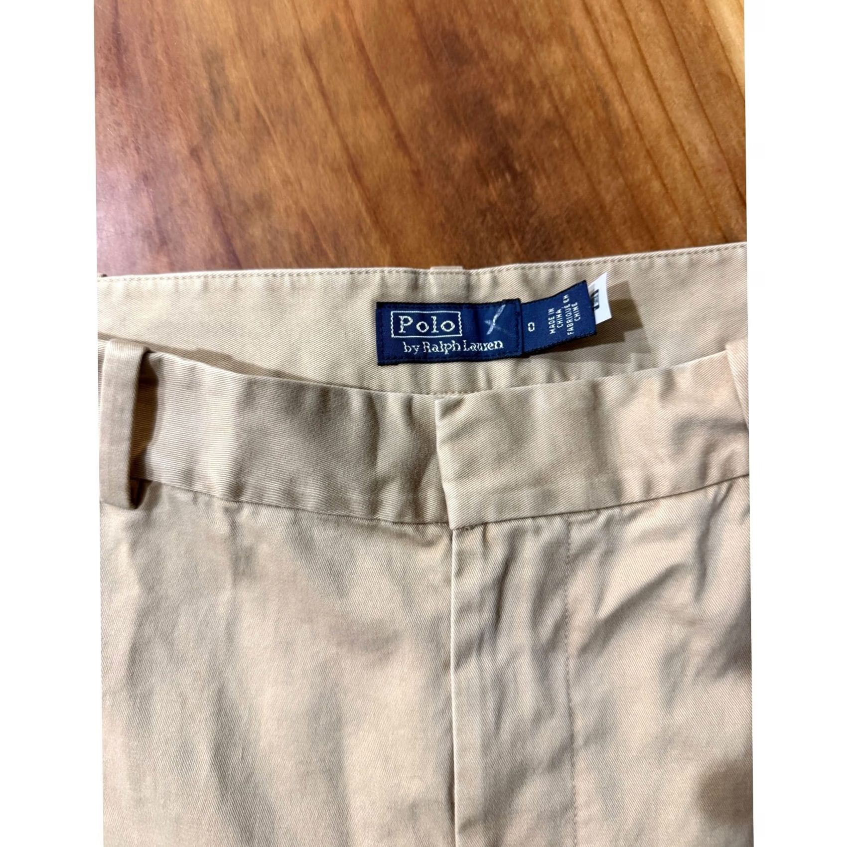 Polo Ralph Lauren Polo Ralph Lauren Pants Women 0 Beige Cotton High Rise Wide leg Flat Front Chino D19 Womens Size 25" / US 0 / IT 36 - 3 Thumbnail