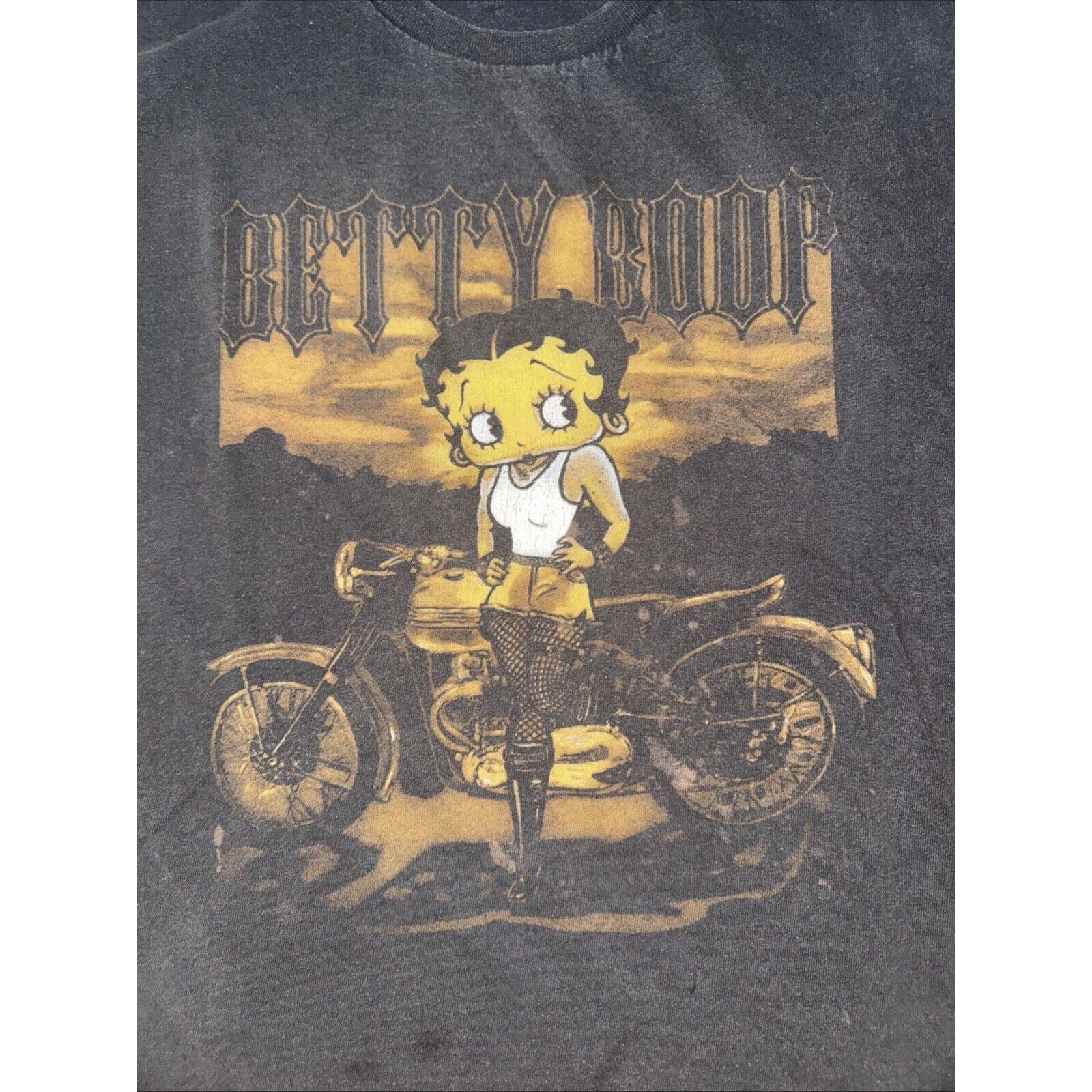 Rap Tees × Vintage Betty Boop Harley T-Shirt Black Med 19x24.5 Size US M / EU 48-50 / 2 - 2 Thumbnail