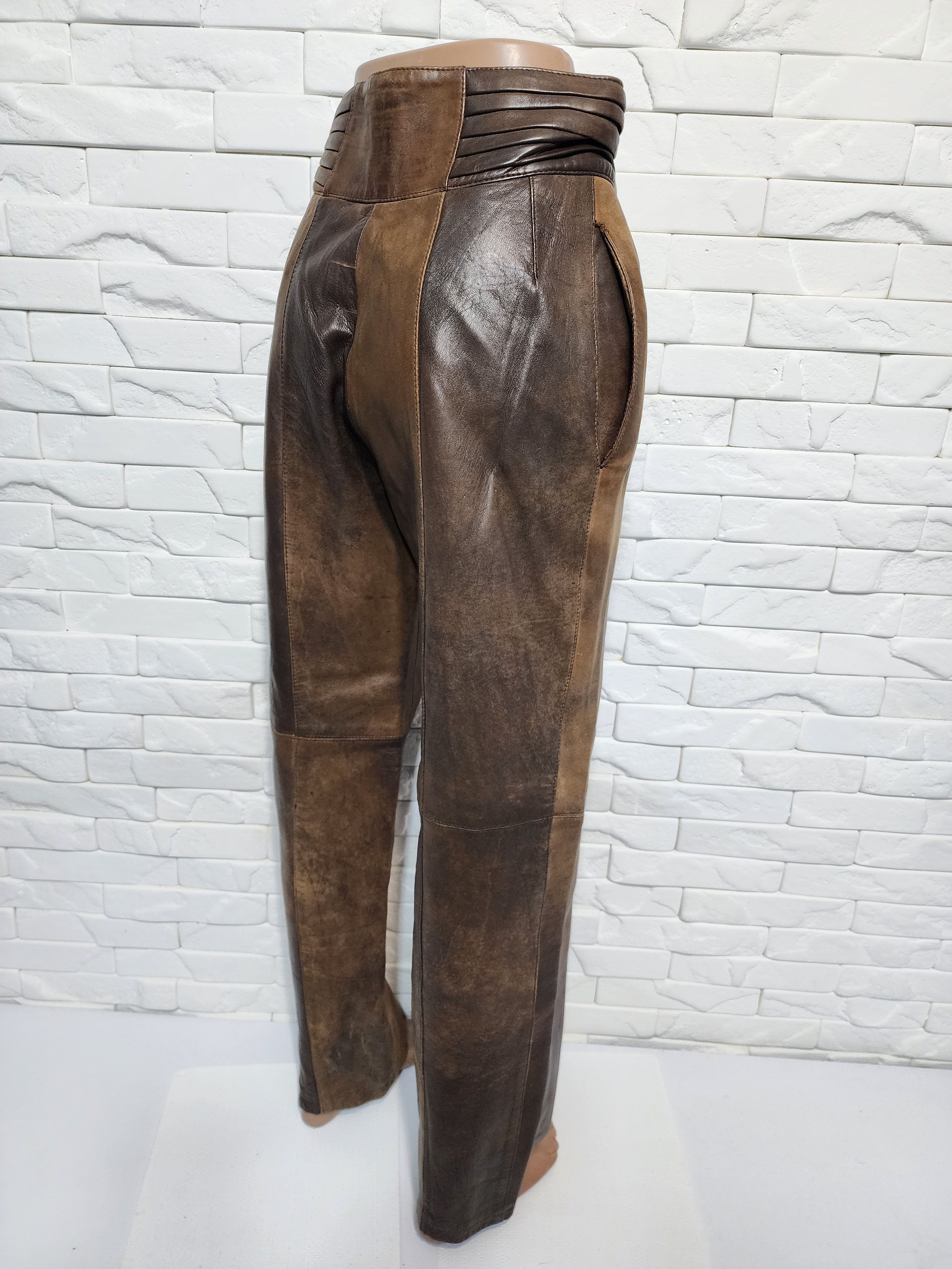 Genuine Leather Genuine Leather Brown Pants: Size 27" / US 4 / IT 40 - 5 Thumbnail