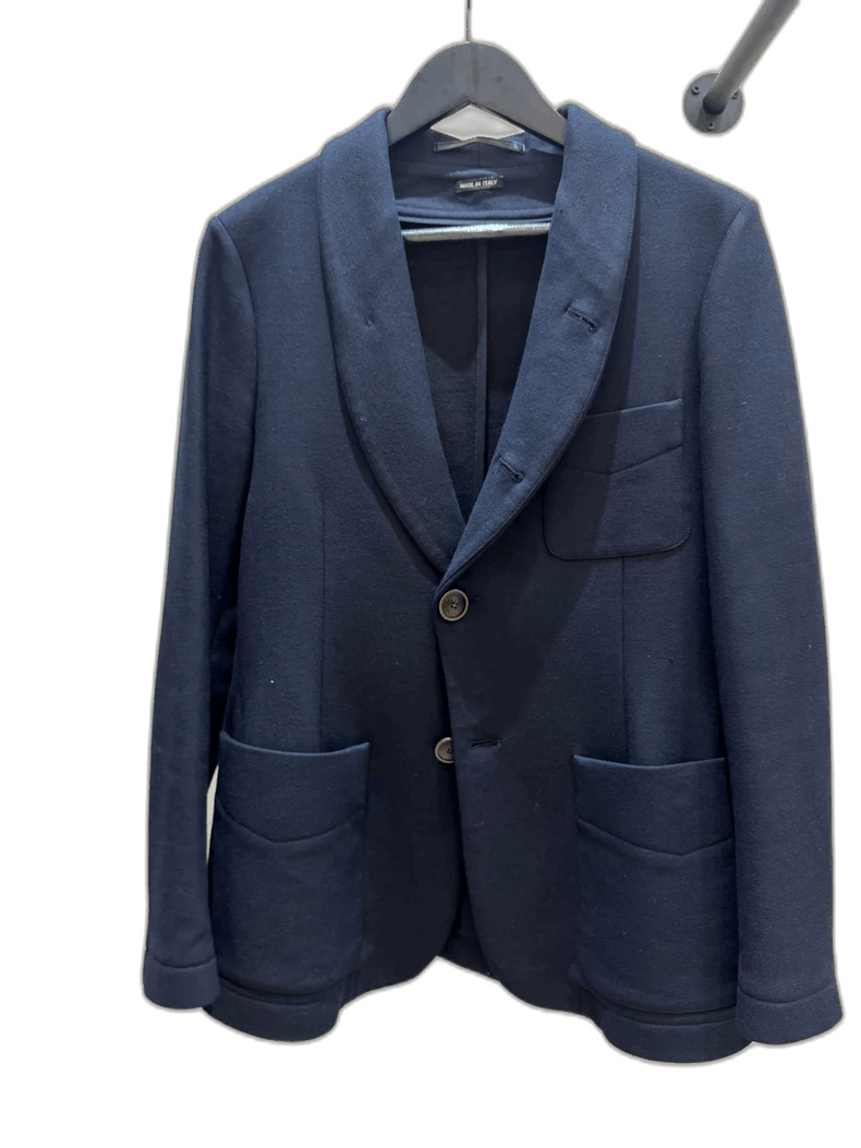 Emporio Armani Giorgio Armani Navy Blue Blazer Jacket Size US M / EU 48-50 / 2 - 1 Thumbnail