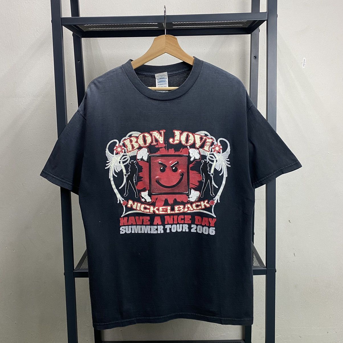 Band Tees Vintage Bon Jovi Nickelback 2006 World Tour Have A Nice Day Size US L / EU 52-54 / 3 - 1 Thumbnail