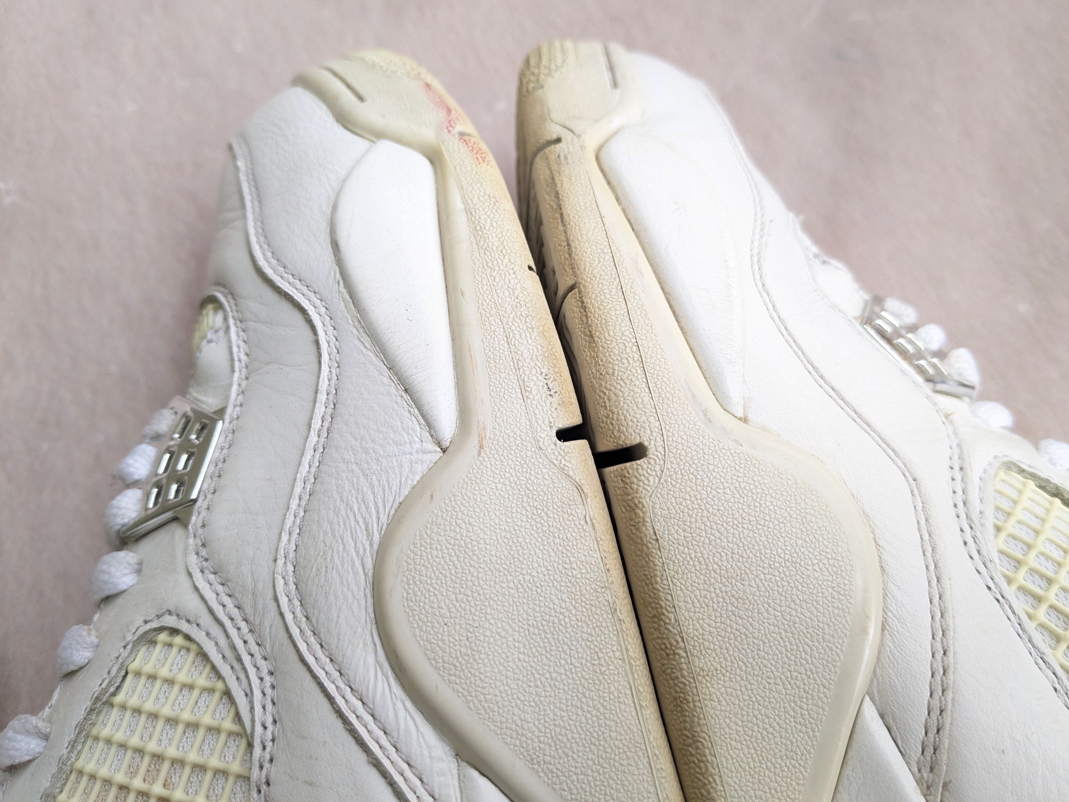 Jordan Brand Nike Air Jordan 4 Retro Pure Money 12 White Silver Leather Size US 12 / EU 45 - 6 Thumbnail