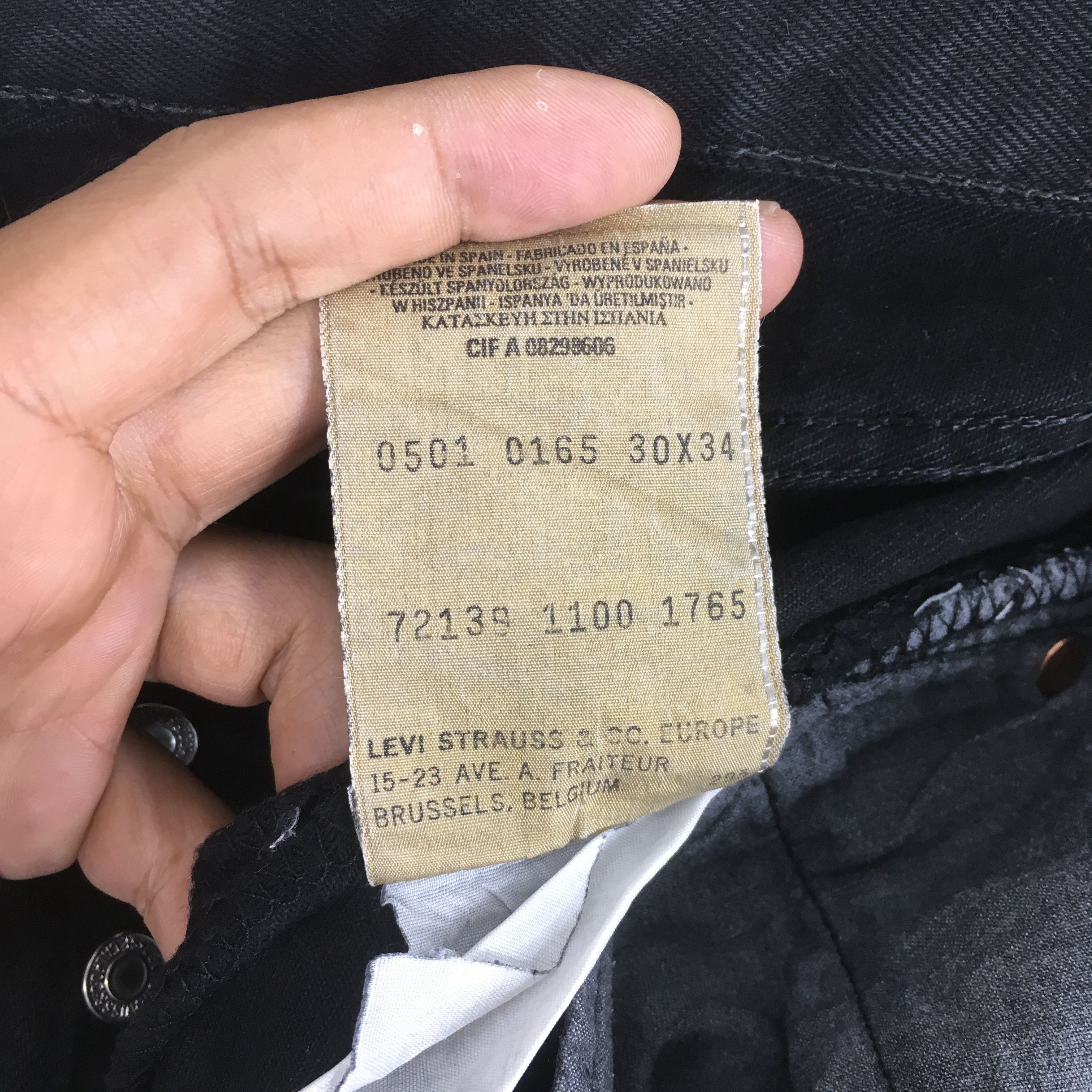 Levi's Size 28x32.5 Vintage 90s Levi's 501 Straight Cut Denim S1682 Size 28" / US 6 / IT 42 - 13 Thumbnail