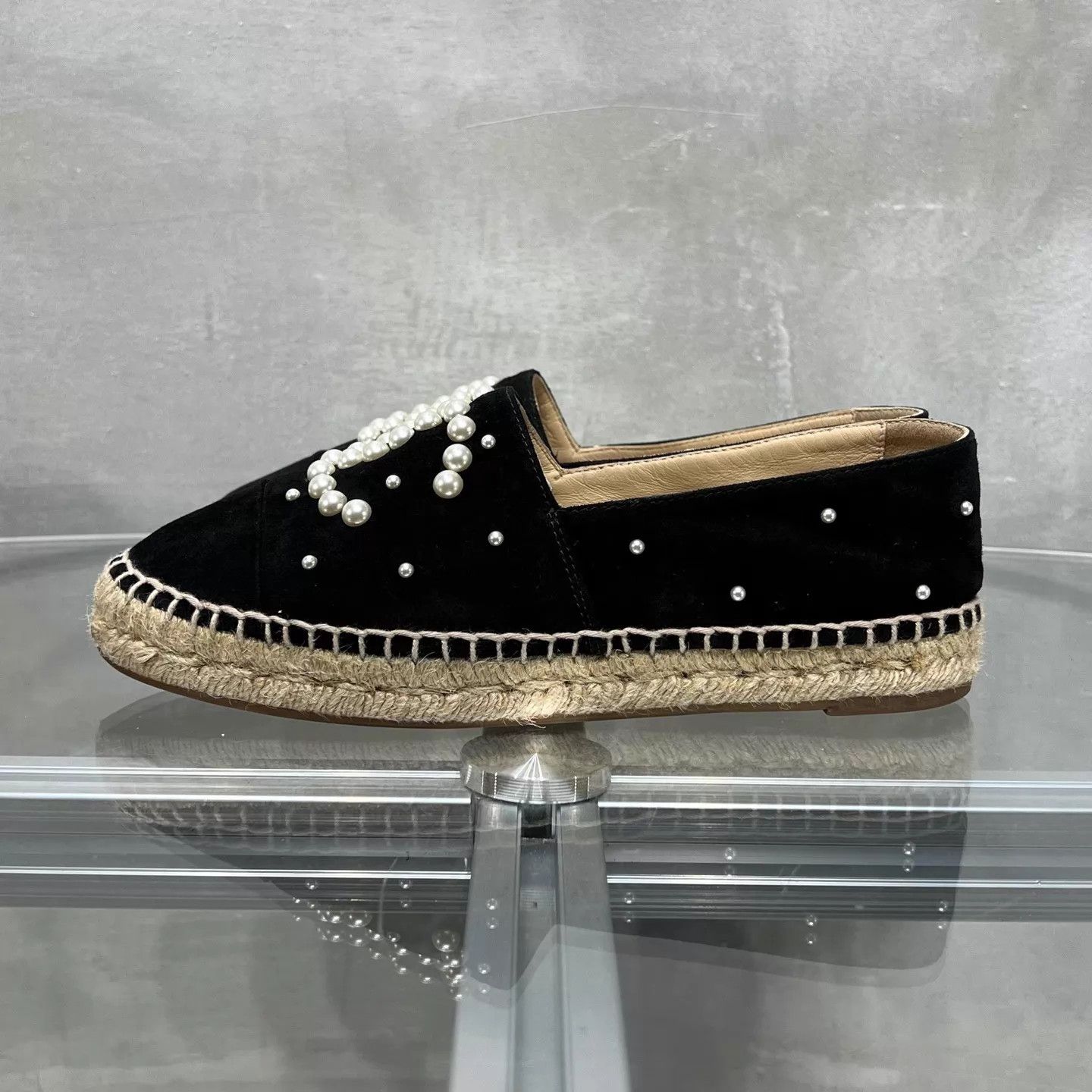 Chanel Chanel Black Pearl Fisherman Shoes 37 YH25091 Size US 6.5 / IT 36.5 - 3 Thumbnail