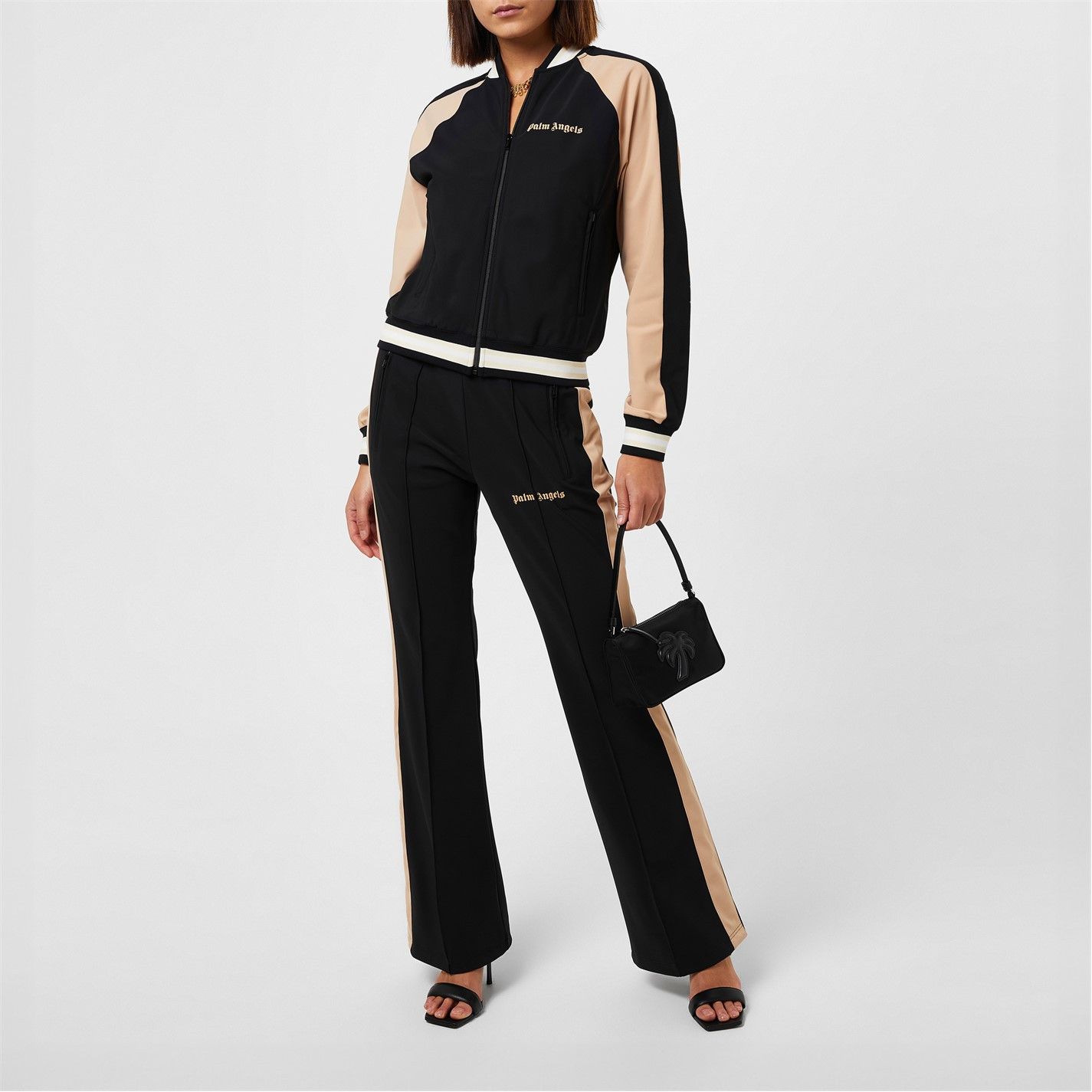 Palm Angels o1g2r1mq0325 Tracksuit Pant in Black & Beige Size 31" - 7 Thumbnail