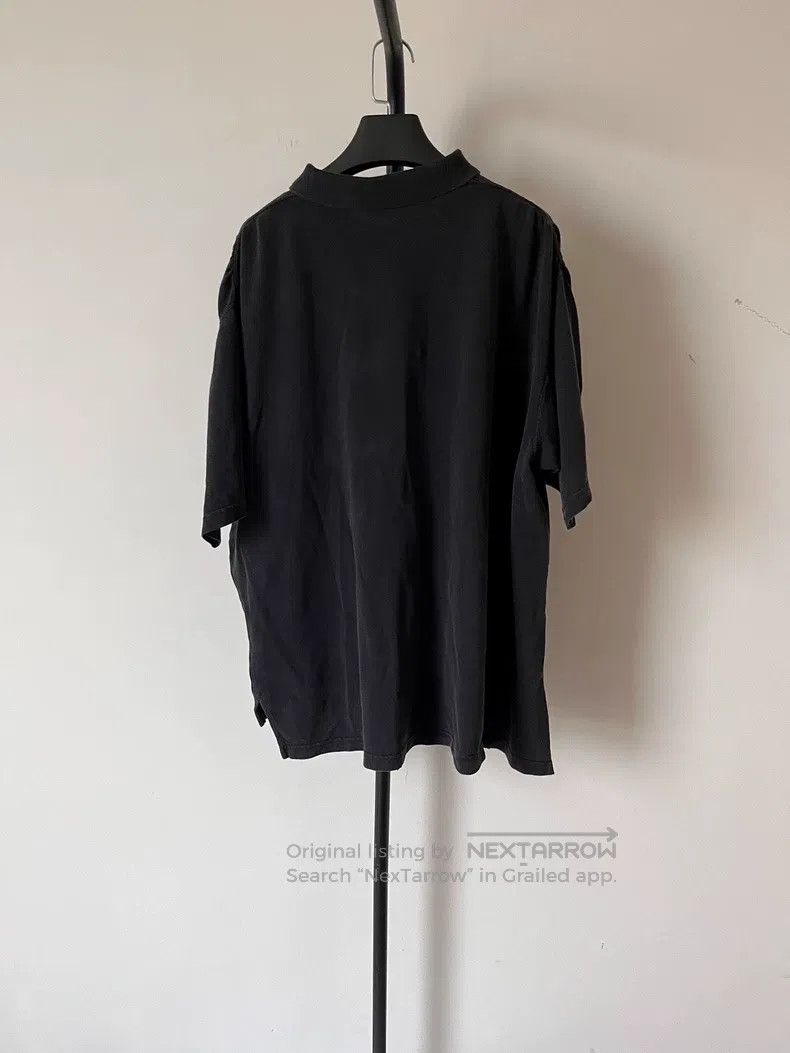 Balenciaga Balenciaga Solid Color Collar Faded Cotton Pique Button Sh Size US M / EU 48-50 / 2 - 2 Thumbnail