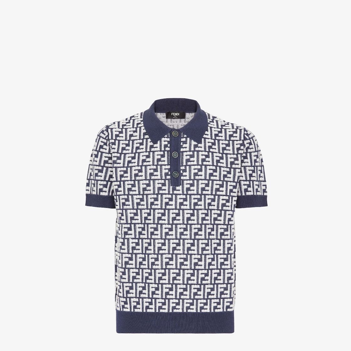 Fendi o1w1db10225 Polo Shirt in Blue/White Size US L / EU 52-54 / 3 - 1 Thumbnail