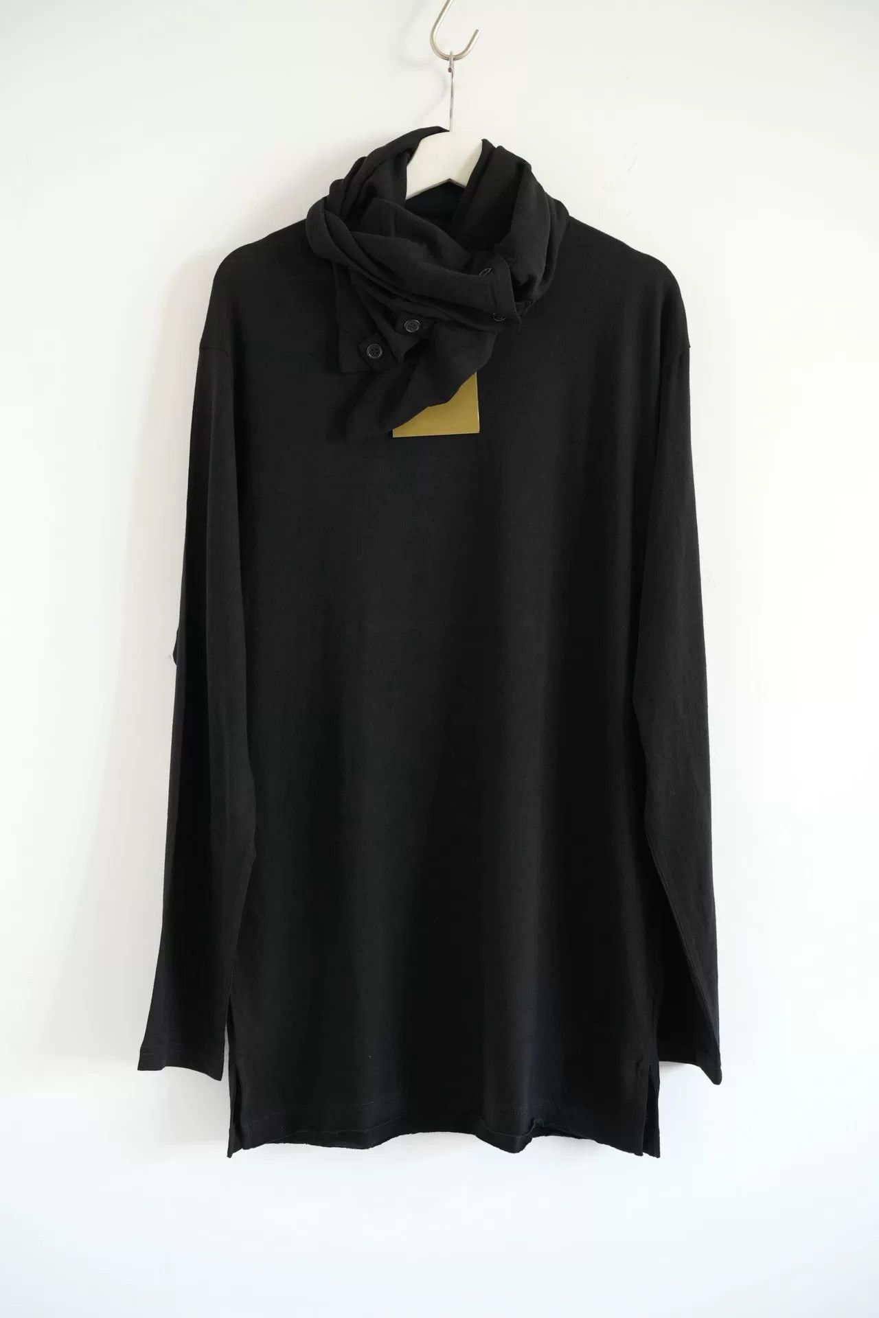 Yohji Yamamoto Yohji Yamamoto High Neck Long Sleeve T-Shirt Size US L / EU 52-54 / 3 - 1 Thumbnail