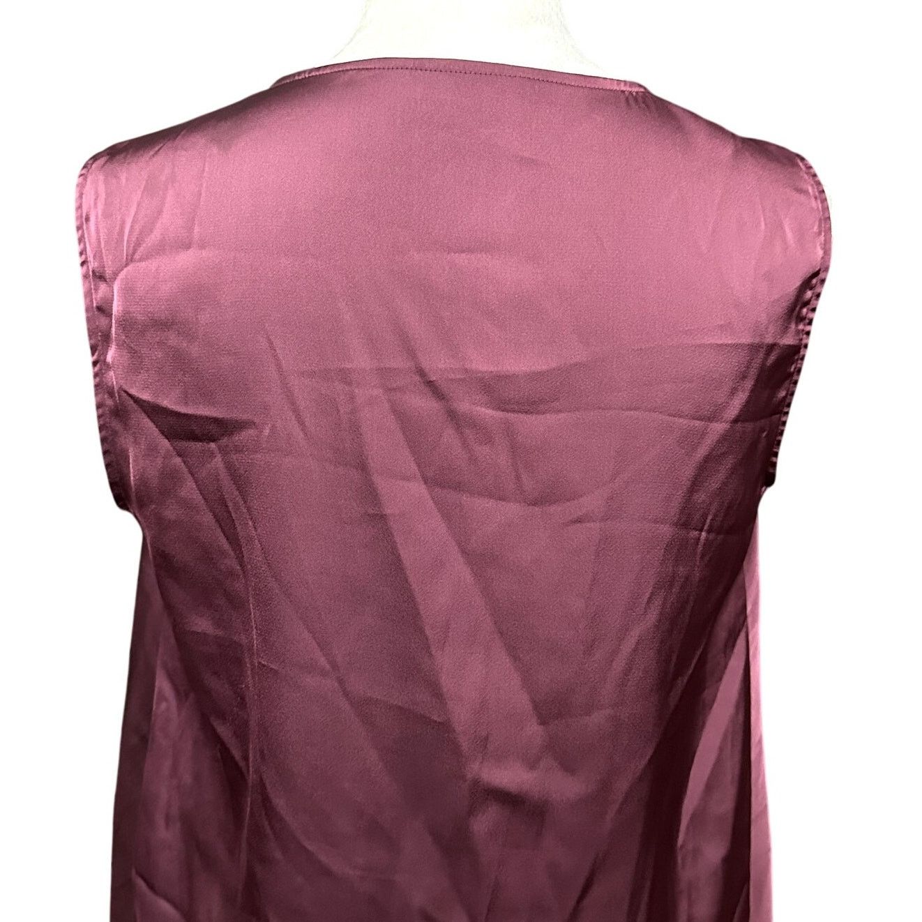 Other Halogen Blouse Top Cowl Neck Sleeveless Satin Purple S NWOT Size S / US 4 / IT 40 - 7 Thumbnail