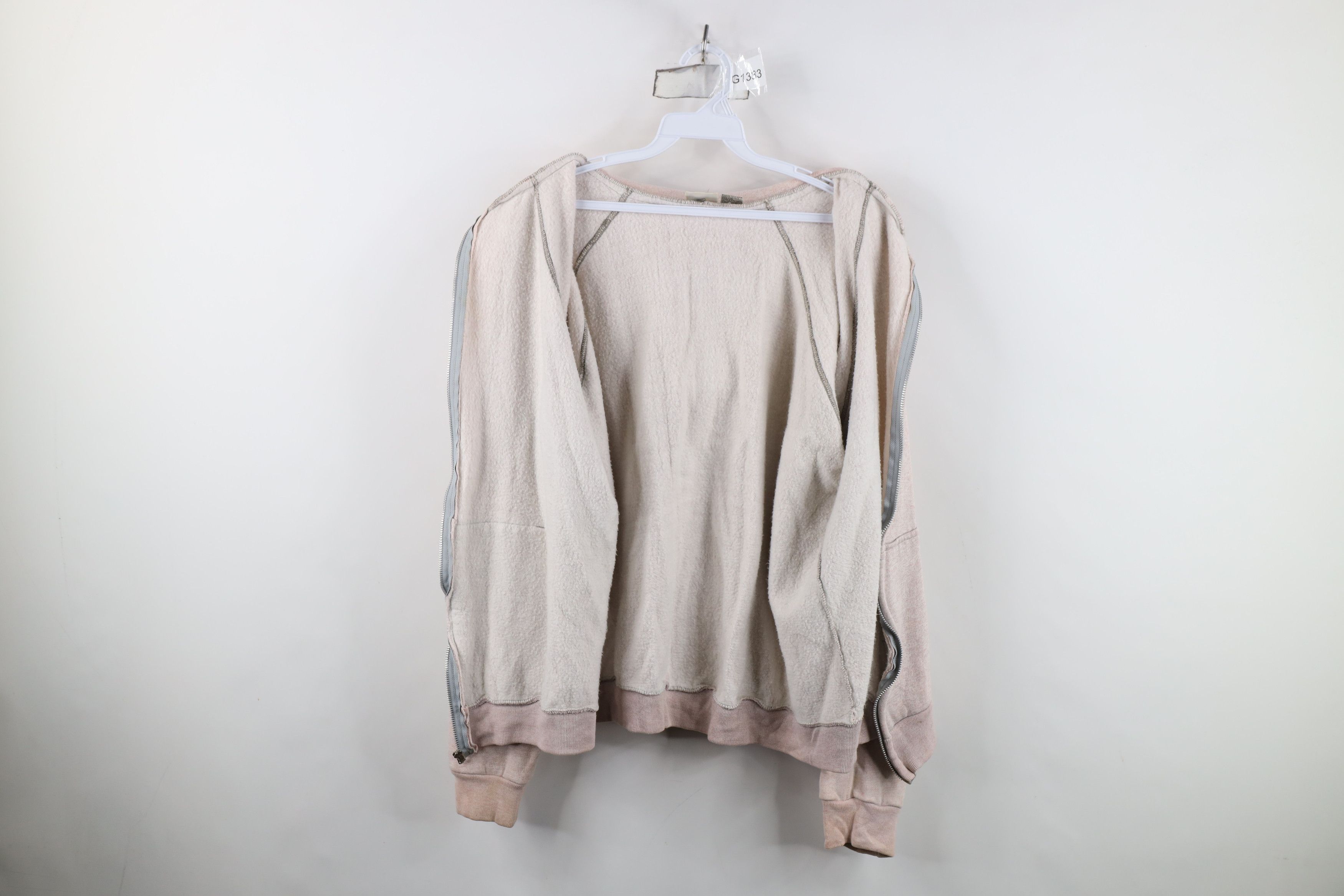 Vintage Vintage 80s Streetwear Blank Full Zip Hoodie Heather Pink Size US L / EU 52-54 / 3 - 12 Thumbnail