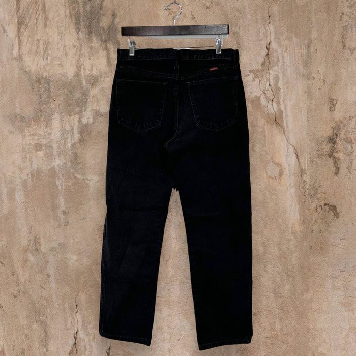 Vintage Rustler Jeans Jet Black Wash Work Wear Denim Relaxed Fit | Grailed