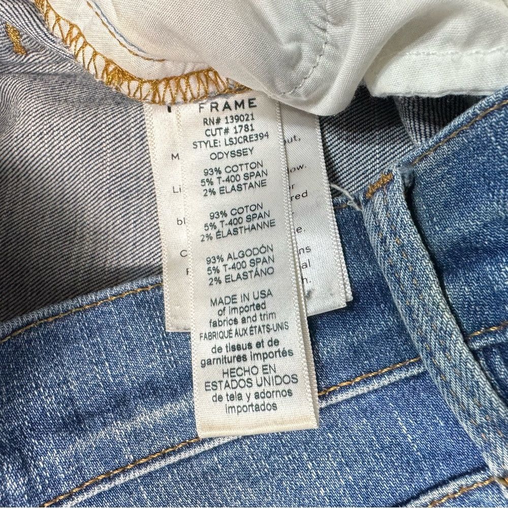 Frame FRAME Le Skinny De Jeanne Raw-Edge Skinny Jeans in Odyssey Size 26" / US 2 / IT 38 - 7 Thumbnail