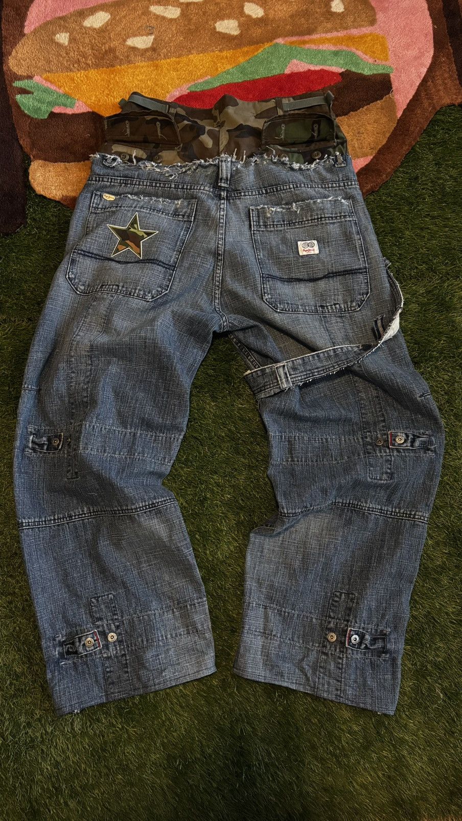 Vintage Custom double jeans Size US 32 / EU 48 - 3 Thumbnail