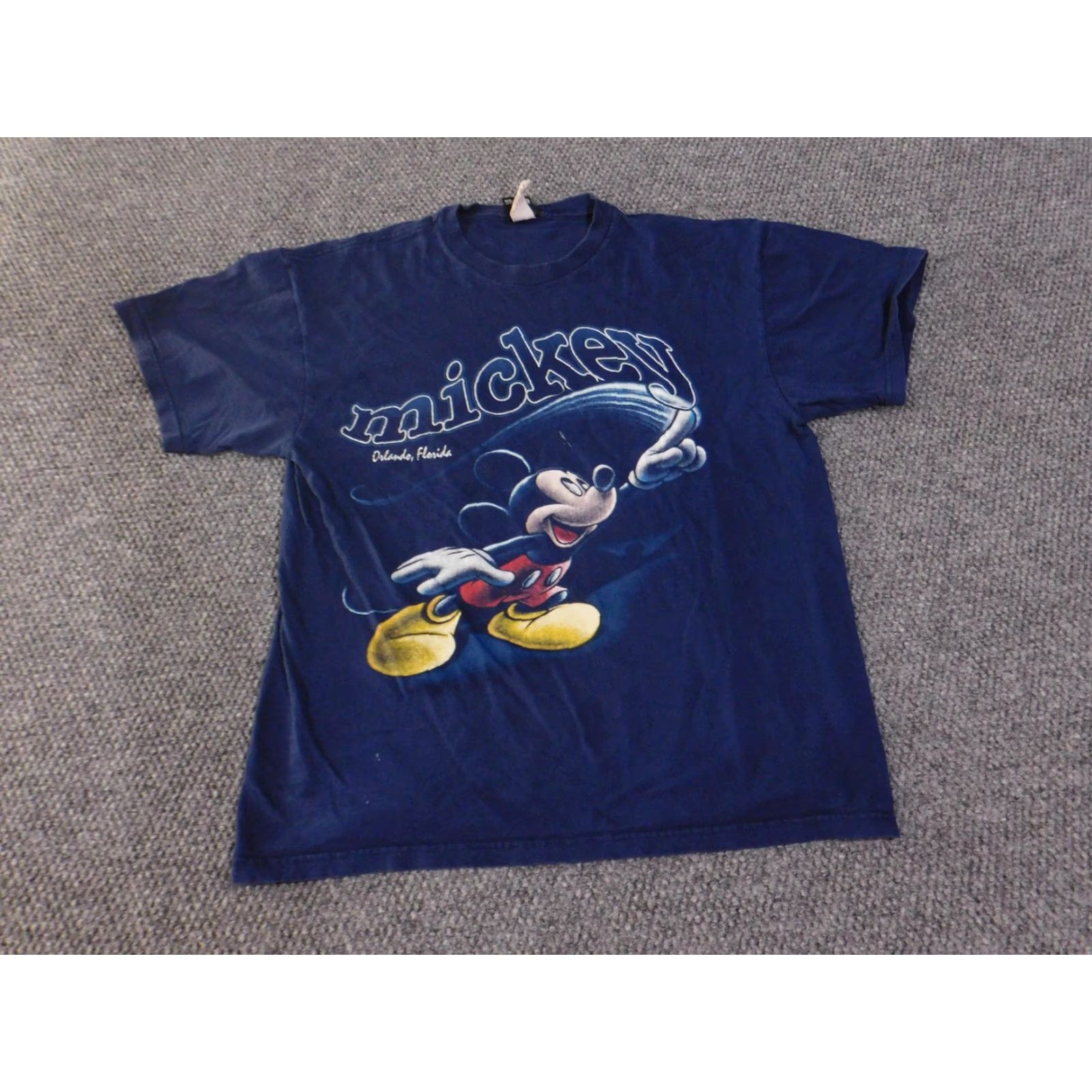 Disney VINTAGE Mickey Mouse Shirt Mens Large Blue Orlando Florida Disney 90s Tee Graphic Print Size US L / EU 52-54 / 3 - 2 Thumbnail