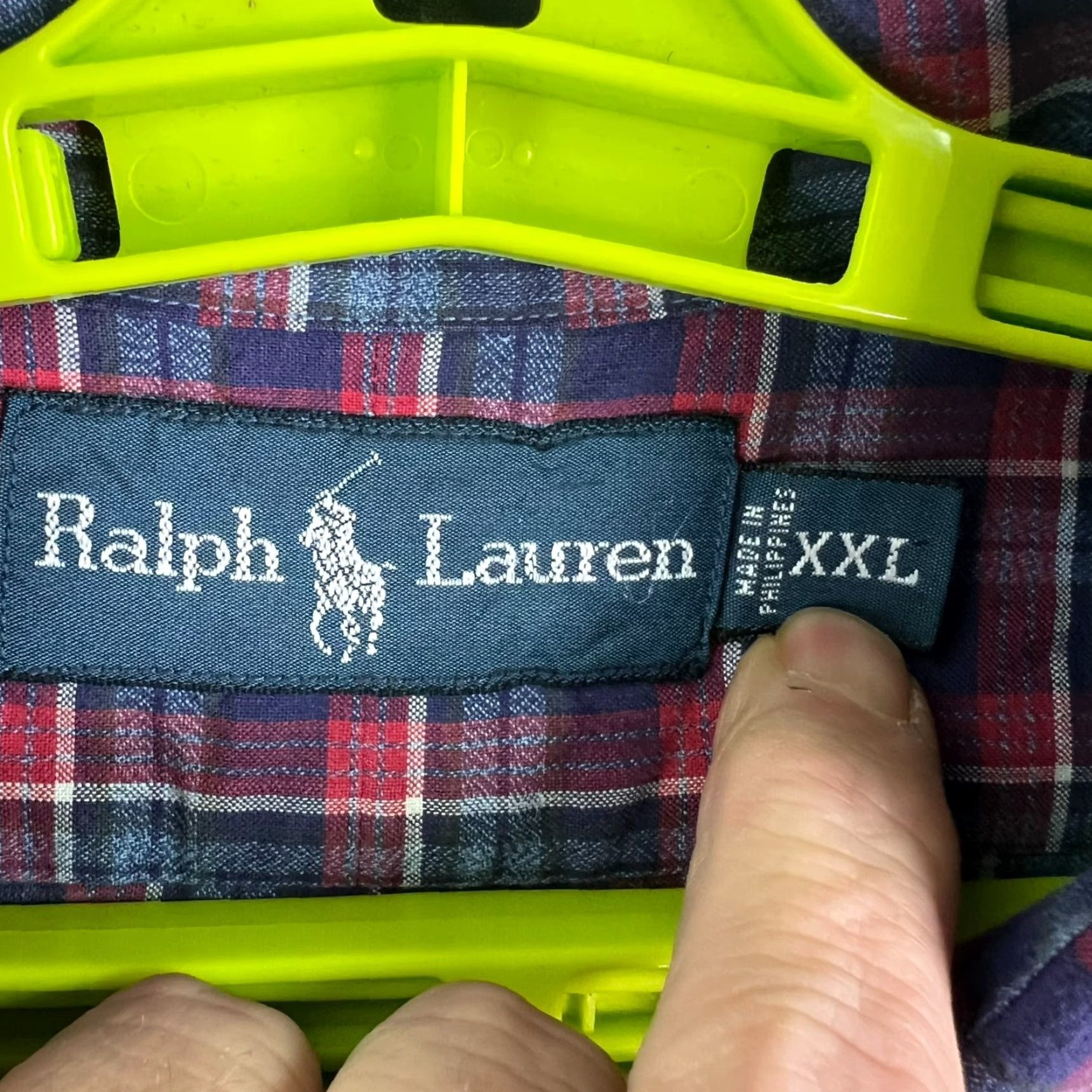 Ralph Lauren Ralph Lauren Button-Up Shirt Mens 2XL Blue Red Check Long Sleeve Regular Fit Classic Casual Size US XXL / EU 58 / 5 - 6 Thumbnail