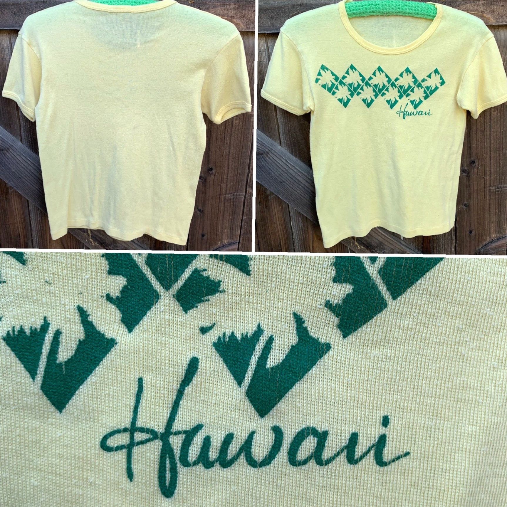 Vintage VINTAGE Hawaii T-Shirt Ladies Style 70s 80s Palm Trees Palms Size M Yellow Graphic Sportswear/Beach Womens Mens Girls? Size M / US 6-8 / IT 42-44 - 3 Thumbnail