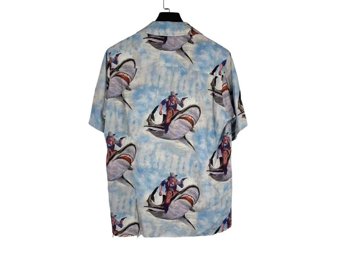 Rhude Rhude Shark Printed Distressed Button Ups Shirt Size US XS / EU 42 / 0 - 2 Thumbnail