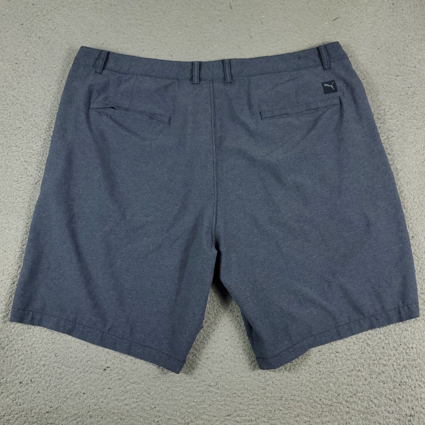 Puma Puma Shorts Mens 40 Blue Golf Casual Flat Front Chino Pants - Regular Fit, Logo, Zip, Polyester, 4 Pockets - Classic Sportswear, Men, 40 Size US 40 / EU 56 - 7 Thumbnail
