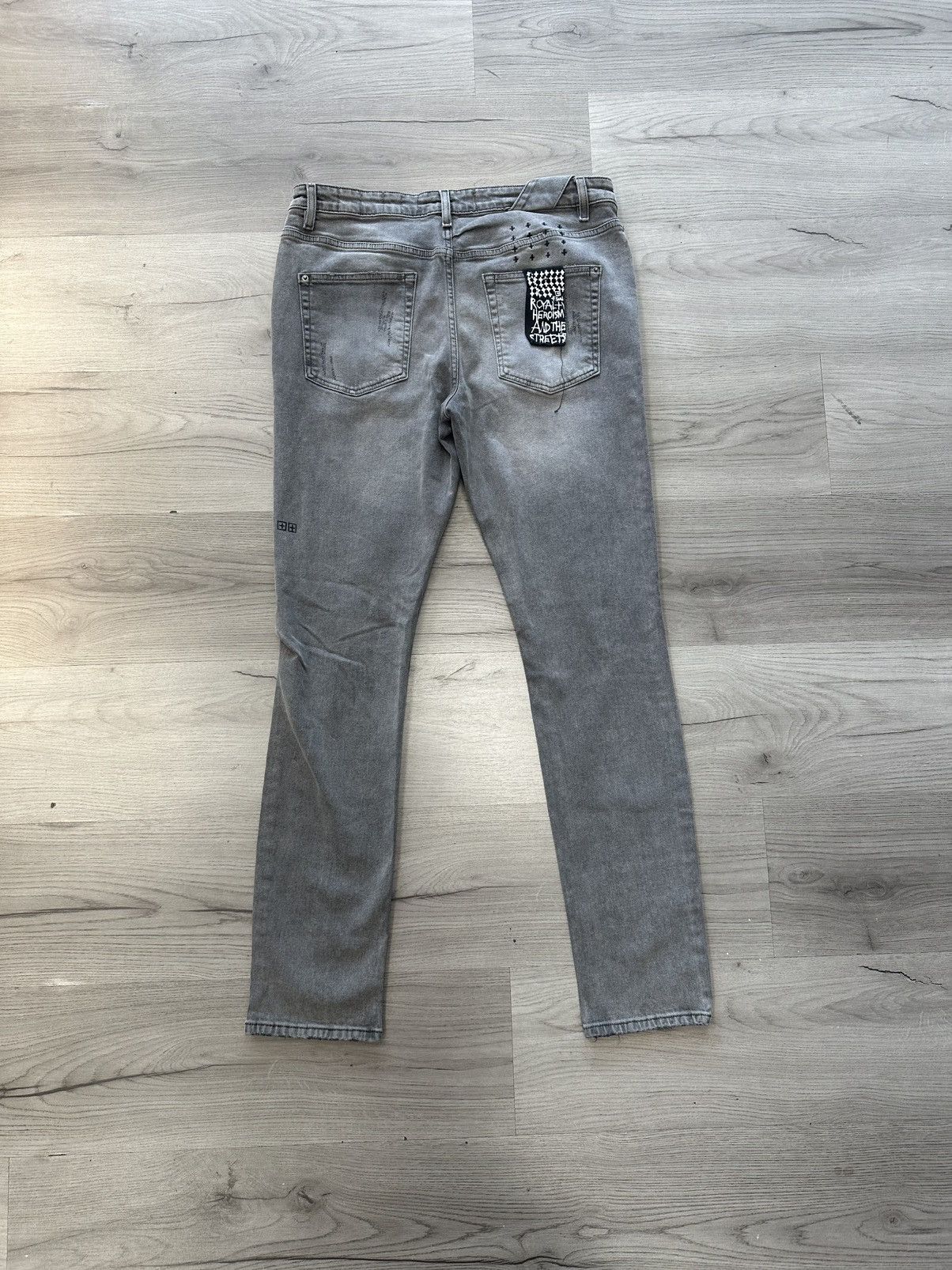 Ksubi Ksubi Distressed Grey Denim Size US 33 - 4 Thumbnail