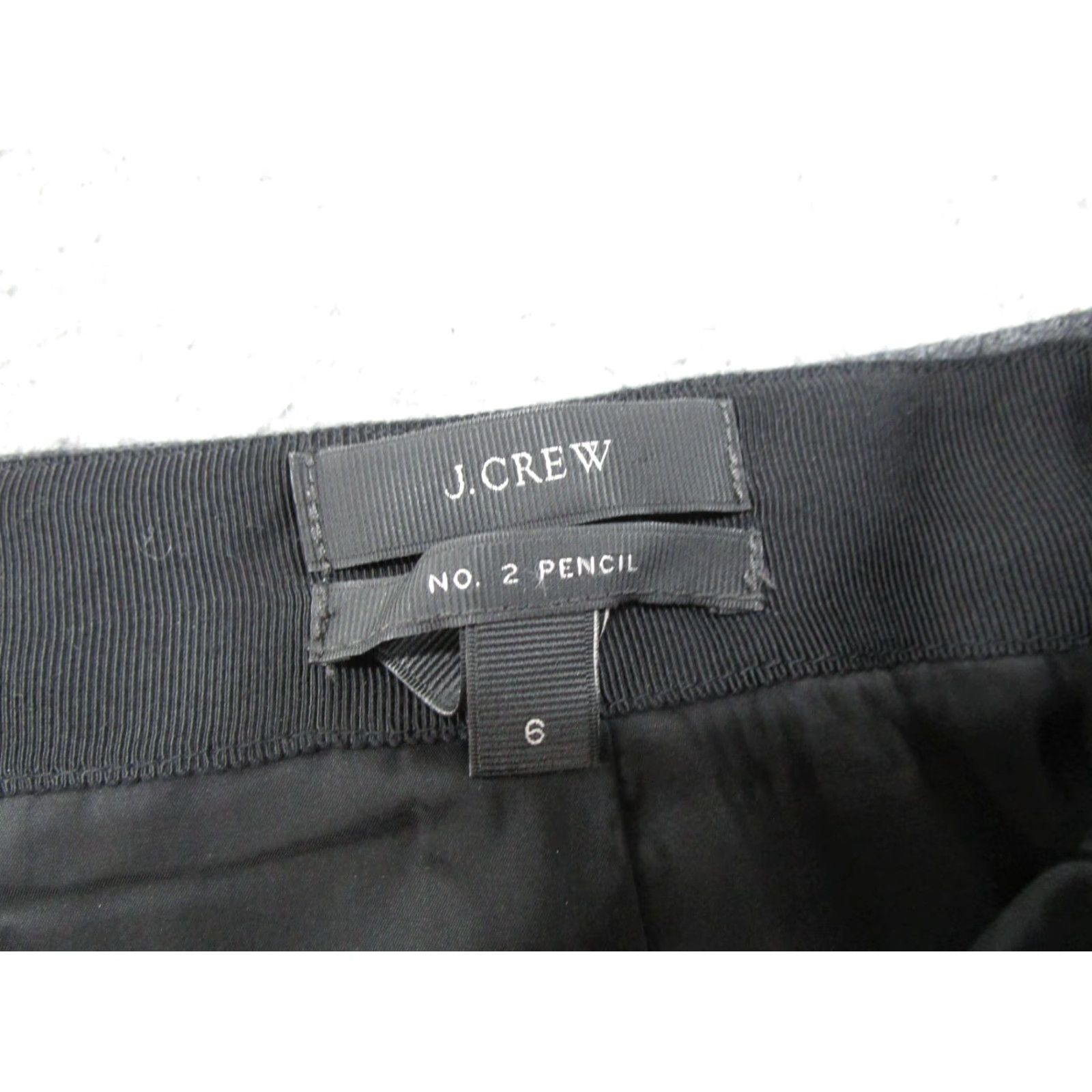 J.Crew J.Crew Skirt Pencil Womens 6 Black Lined Wool Blend Classic Work Office Knee Length Zip Slit All Seasons Career Minimalist Secretary Womens Size 28" / US 6 / IT 42 - 2 Thumbnail