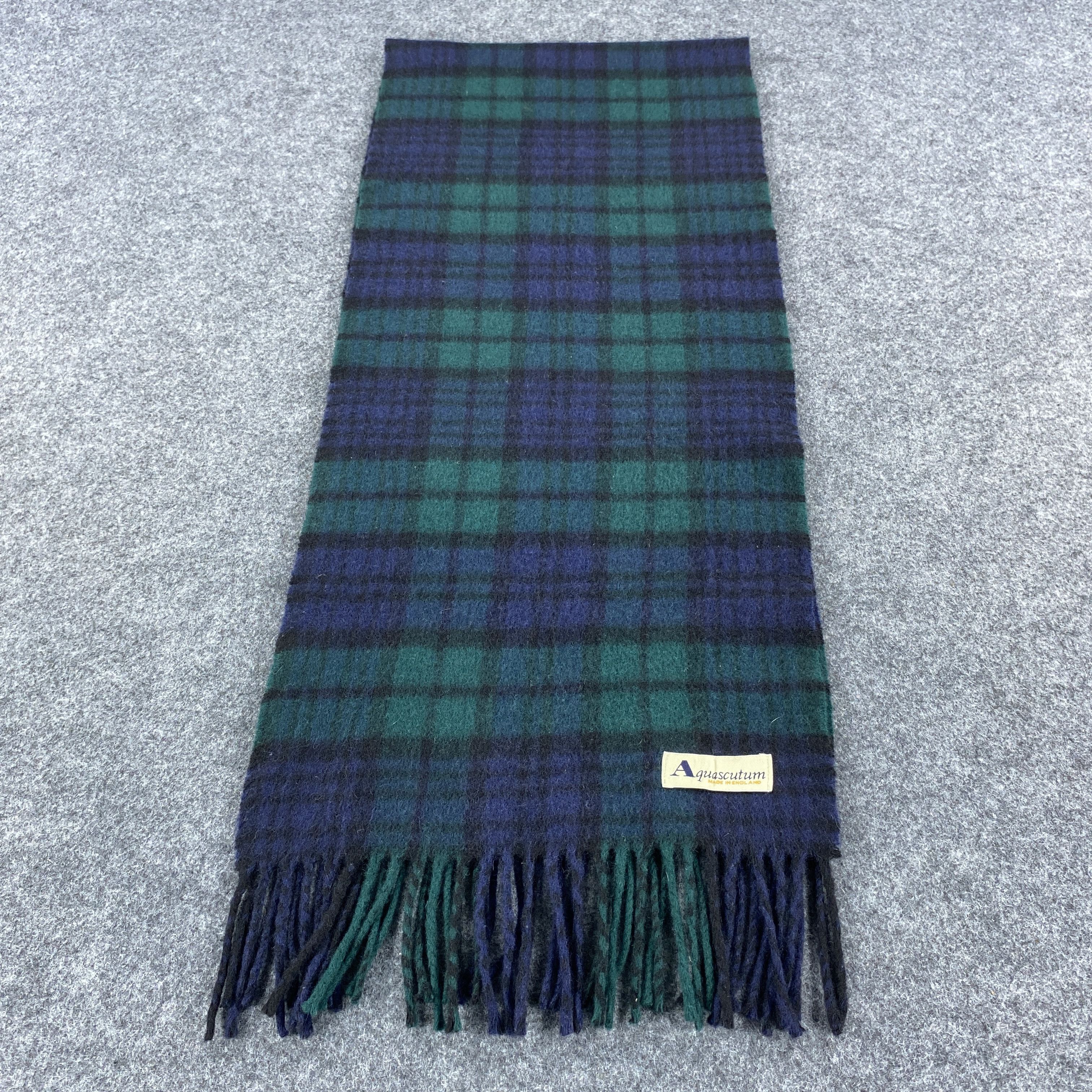 Aquascutum × Vintage Aquascutum Scarf # Muffler # Neckwear # D405 Size ONE SIZE - 1 Thumbnail