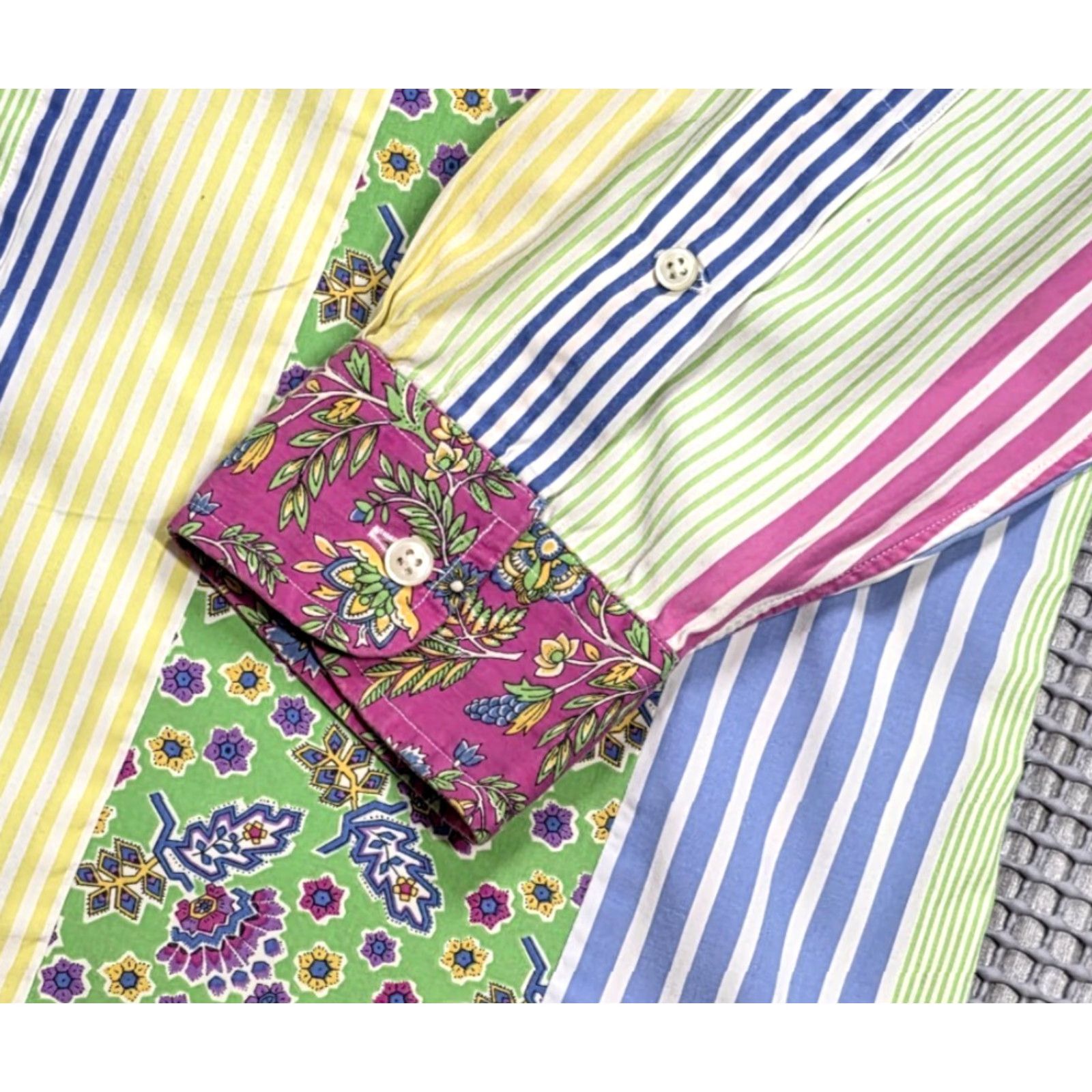 Polo Ralph Lauren VTG Ralph Lauren Polo Men M Patchwork Paisley Multicolor Button Up Rare Shirt Size US M / EU 48-50 / 2 - 7 Thumbnail