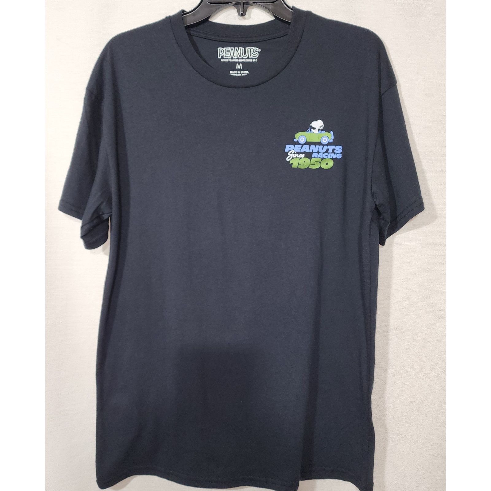 Peanuts Snoopy ''Peanuts racing 1950'' men's black shirt medium Size US M / EU 48-50 / 2 - 2 Thumbnail