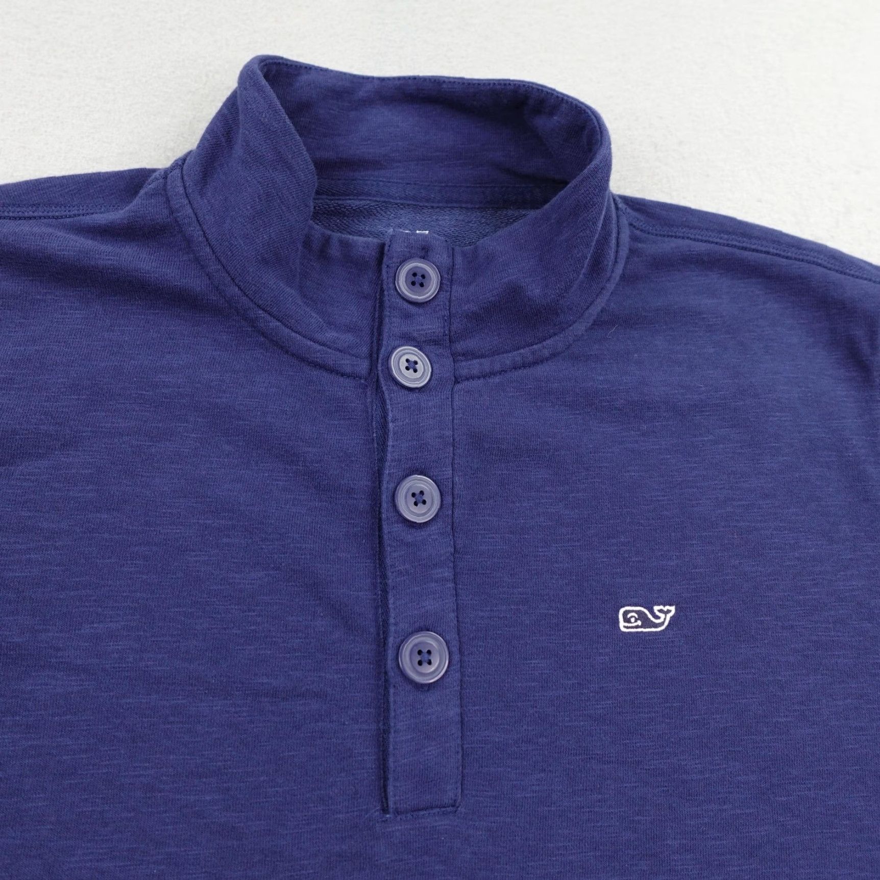 Vineyard Vines Vineyard Vines Sweatshirt Mens Medium Blue Pullover Mock Neck Whale Logo Size US M / EU 48-50 / 2 - 2 Thumbnail