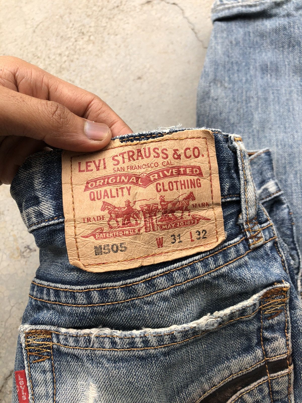Levi's ZIGZAG REMAKE LEVIS 505 DENIM Size US 30 / EU 46 - 3 Thumbnail