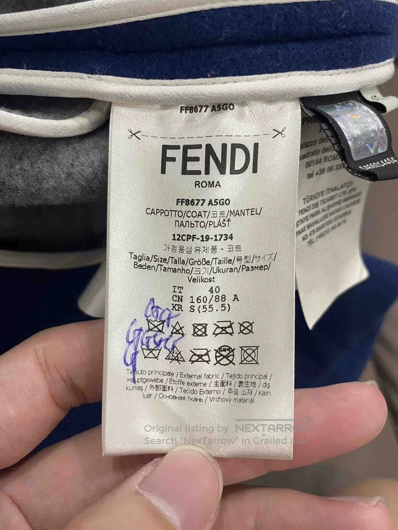 Fendi Fendi Long coat with blue fox fur collar Size XS / US 0-2 / IT 36-38 - 5 Thumbnail