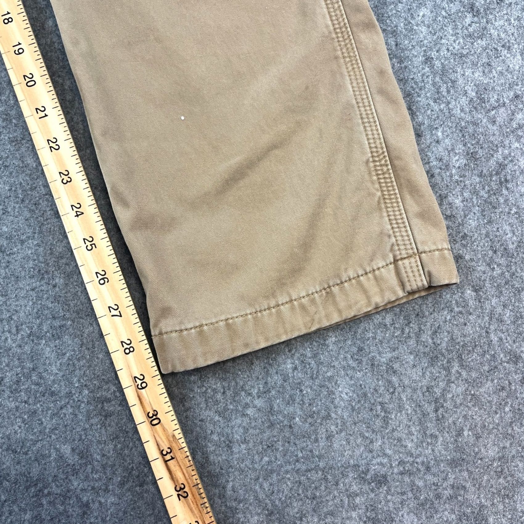 Carhartt Carhartt Mens Jeans Relaxed Straight 34 30 Distressed Workwear Carpenter Ranch Denim Beige 5-Pocket Design Adult Mens” Size US 34 / EU 50 - 4 Thumbnail