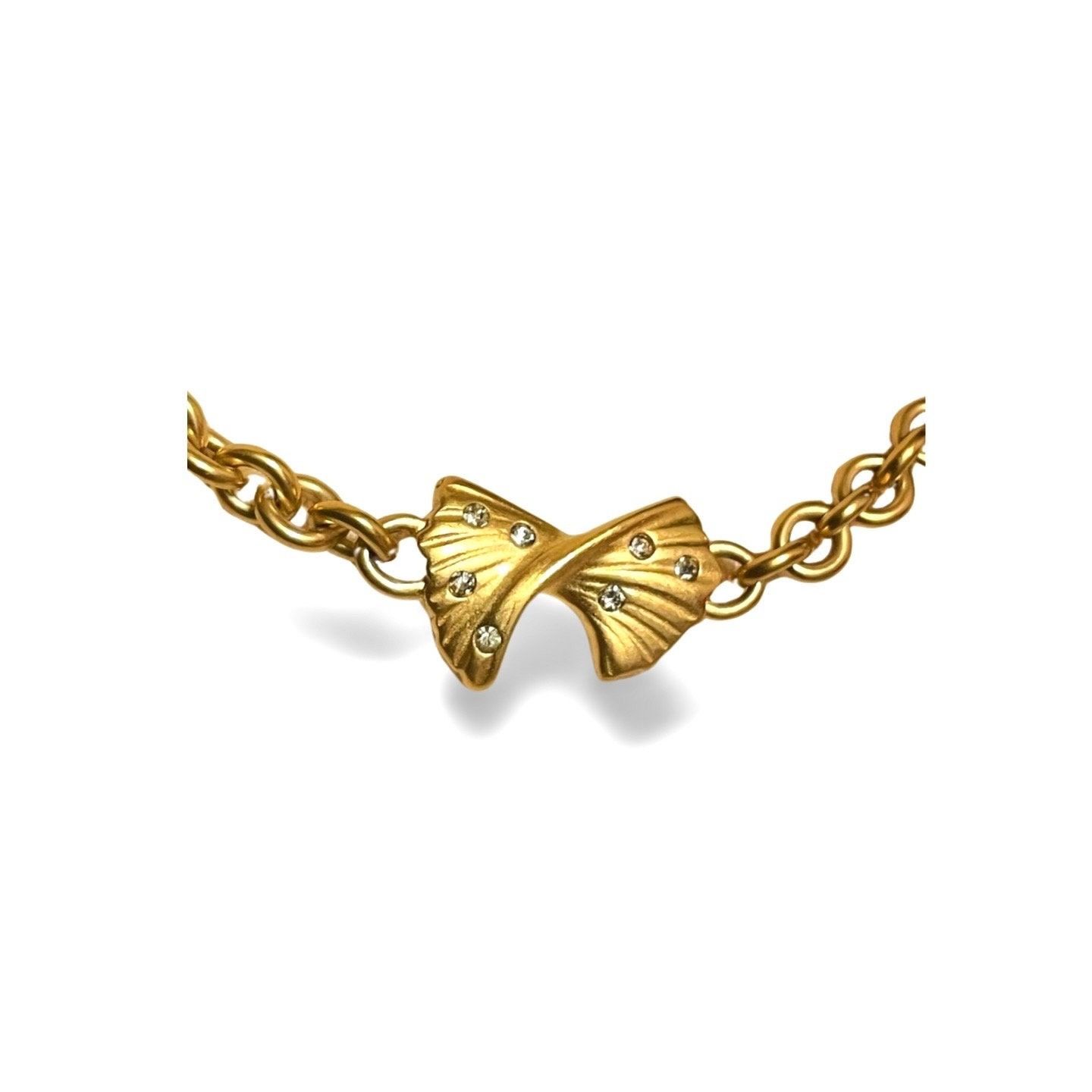 Nina Ricci Vintage Nina Ricci golden chain necklace with ribbon bow and Size ONE SIZE - 3 Thumbnail