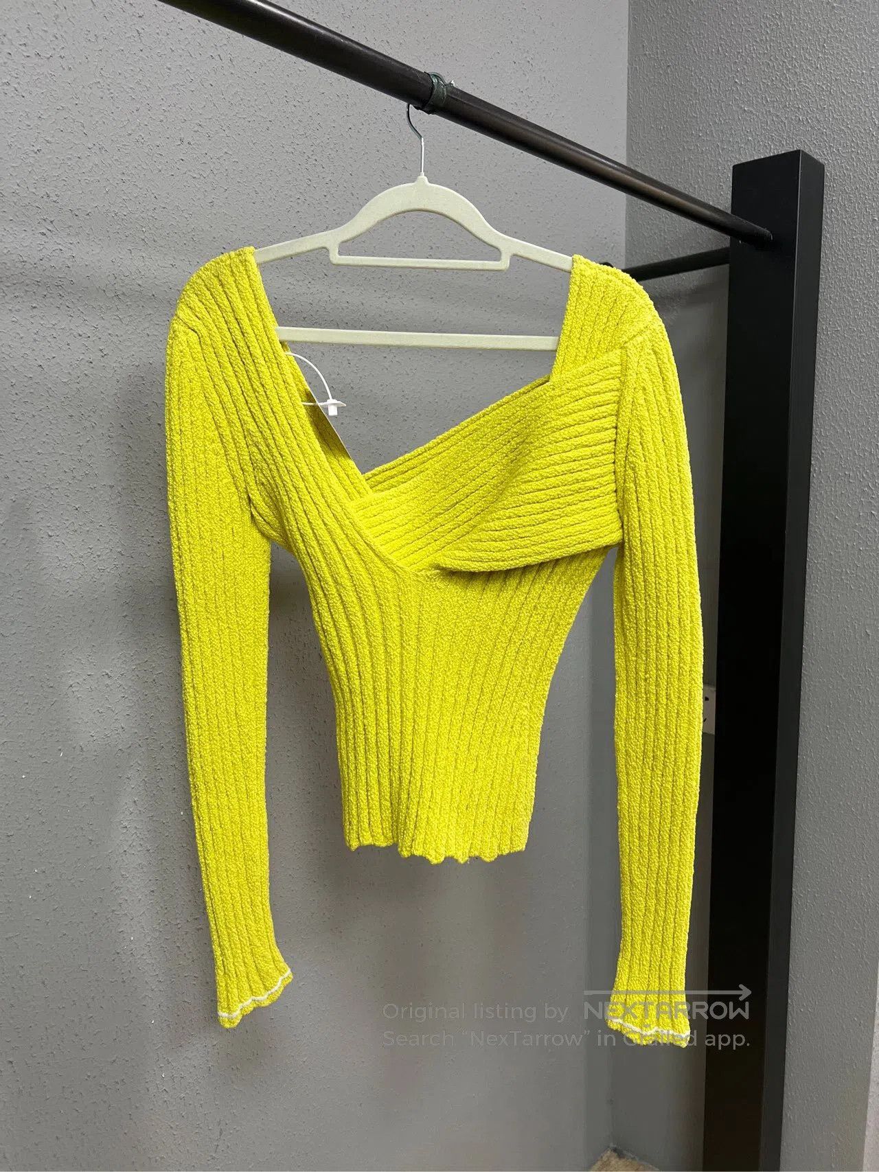 Bottega Veneta Bottega Veneta Yellow Deconstructed Knit Sweater| Size XXS / US 00 / IT 34 - 2 Thumbnail