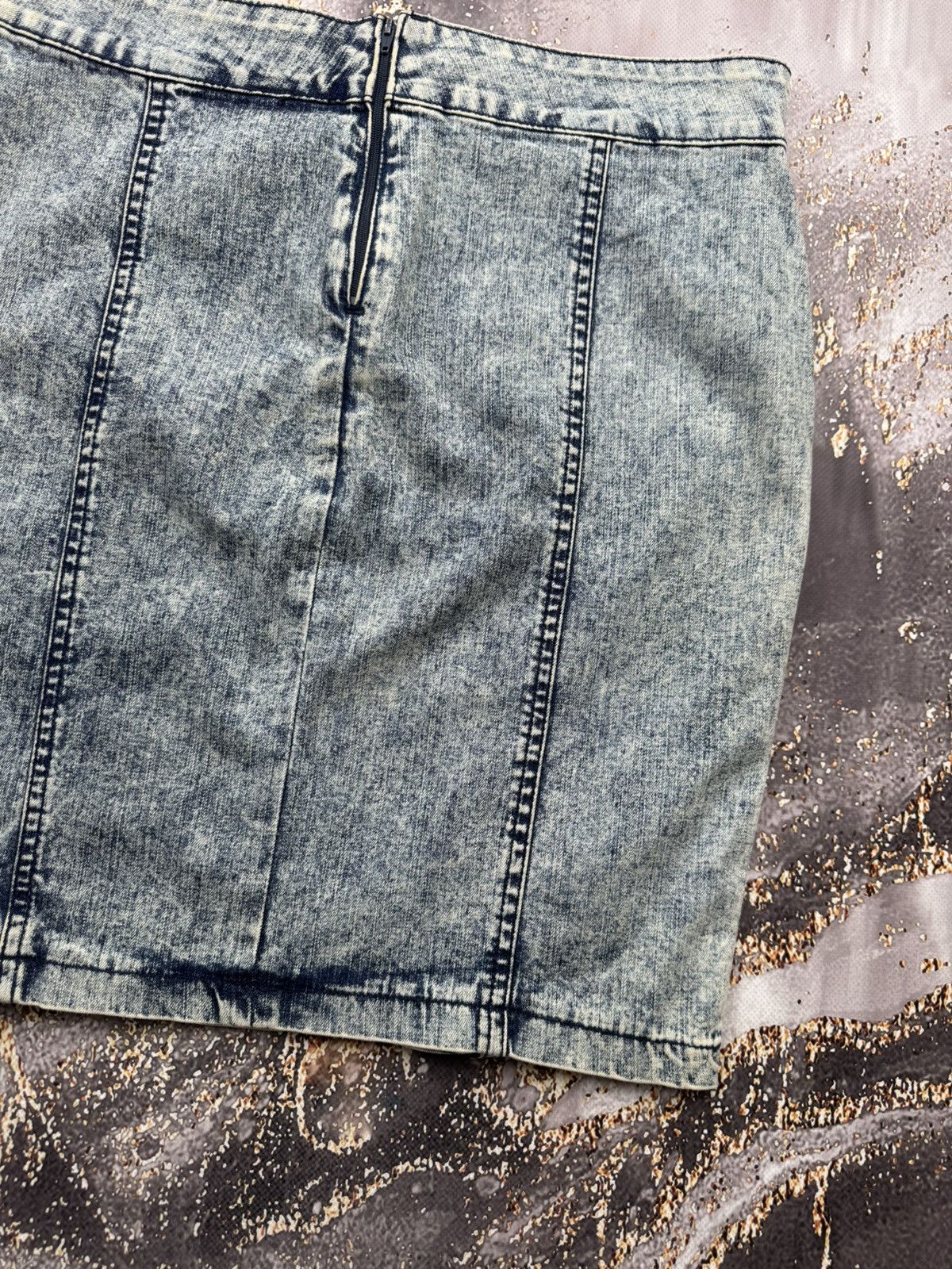Japanese Brand × Vintage Vintage Multi Zipped Cool Denim Mini Skirt Size 27" / US 4 / IT 40 - 9 Thumbnail