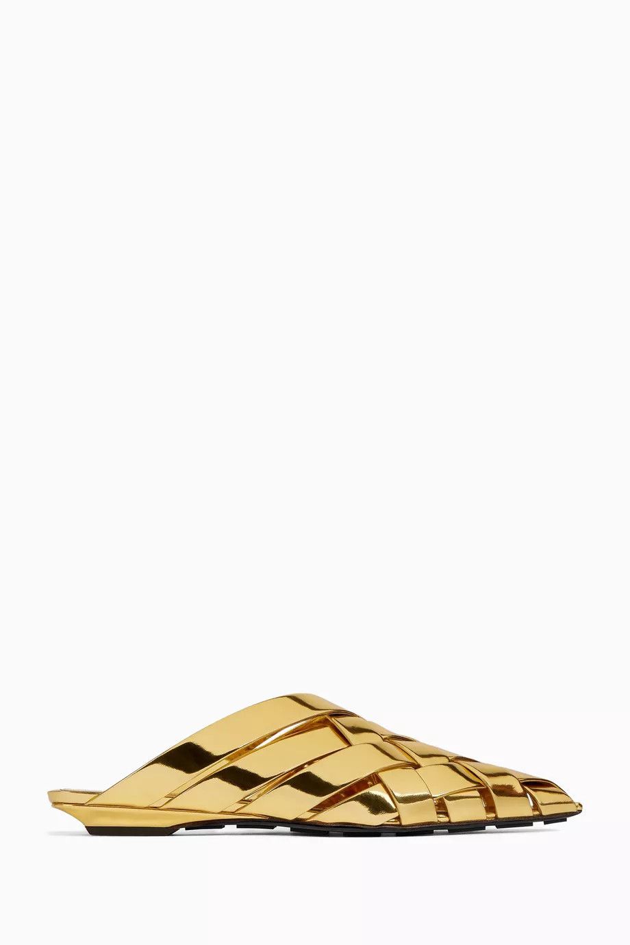 Bottega Veneta o1n1vont0325 Alfie Slippers in Gold Size US 8 / IT 38 - 1 Thumbnail