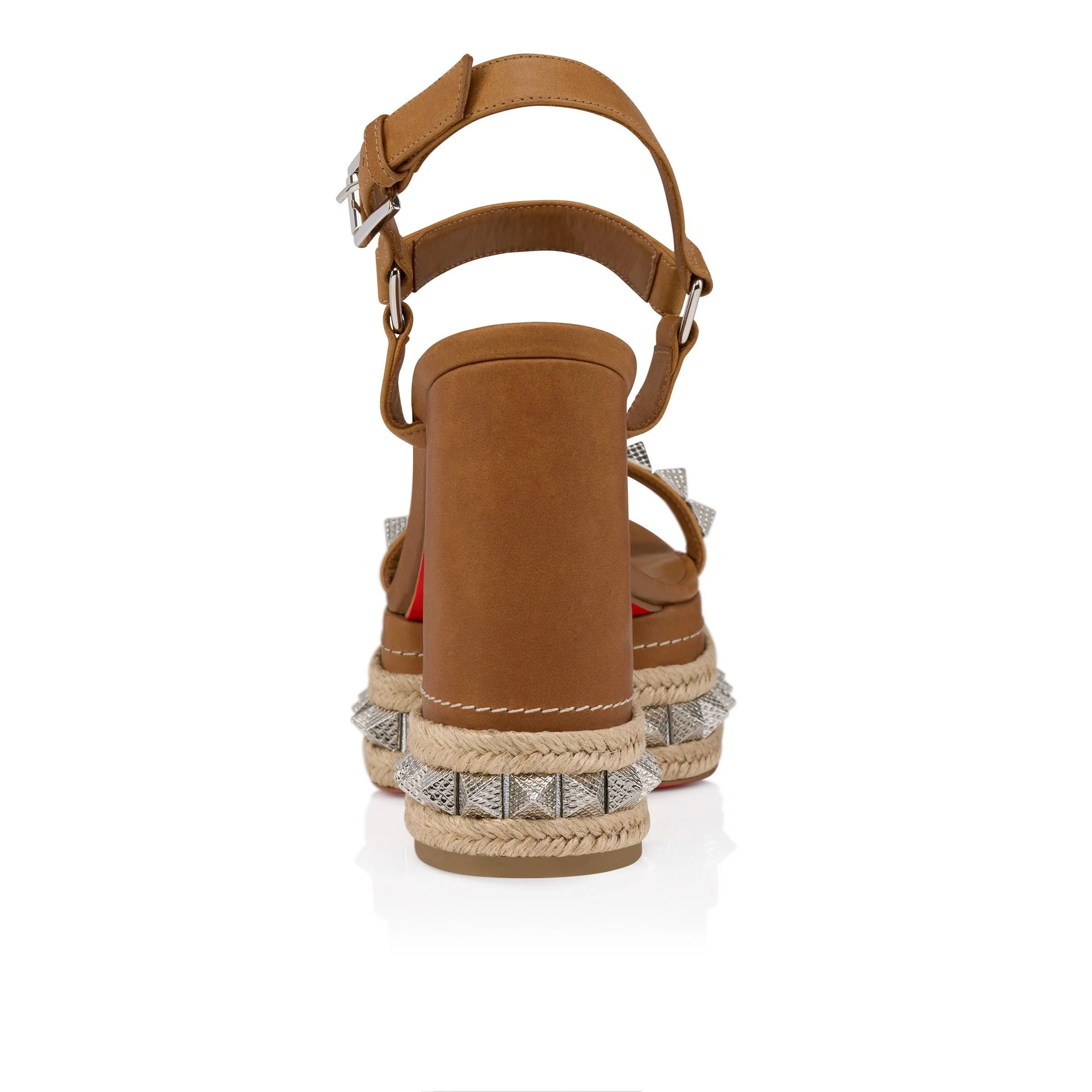 Christian Louboutin os11x0326 Superaclou Heel Sandals in Brown Size US 10 / IT 40 - 4 Thumbnail